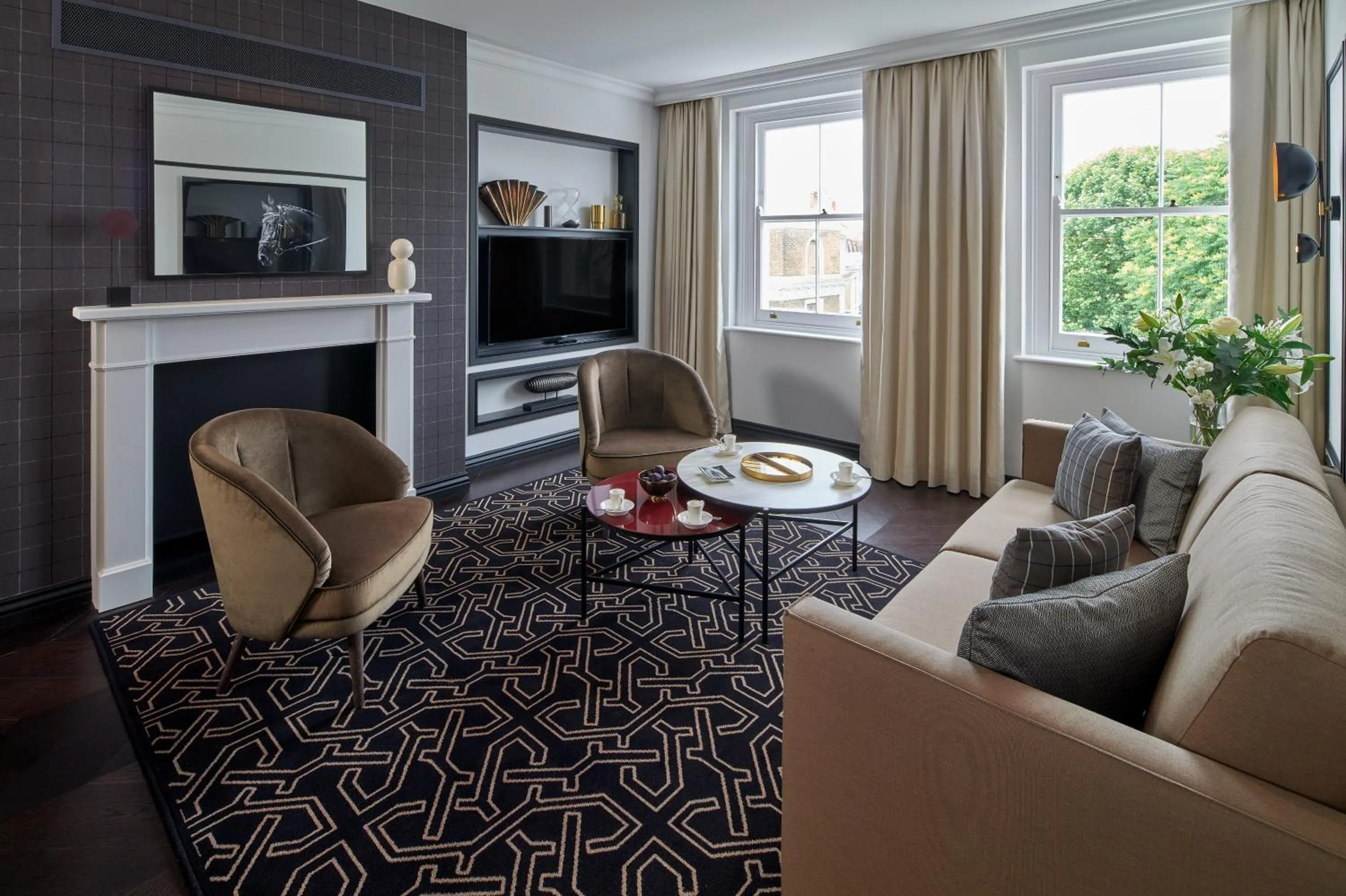 Living room in Lexham Gardens by Cheval Maison