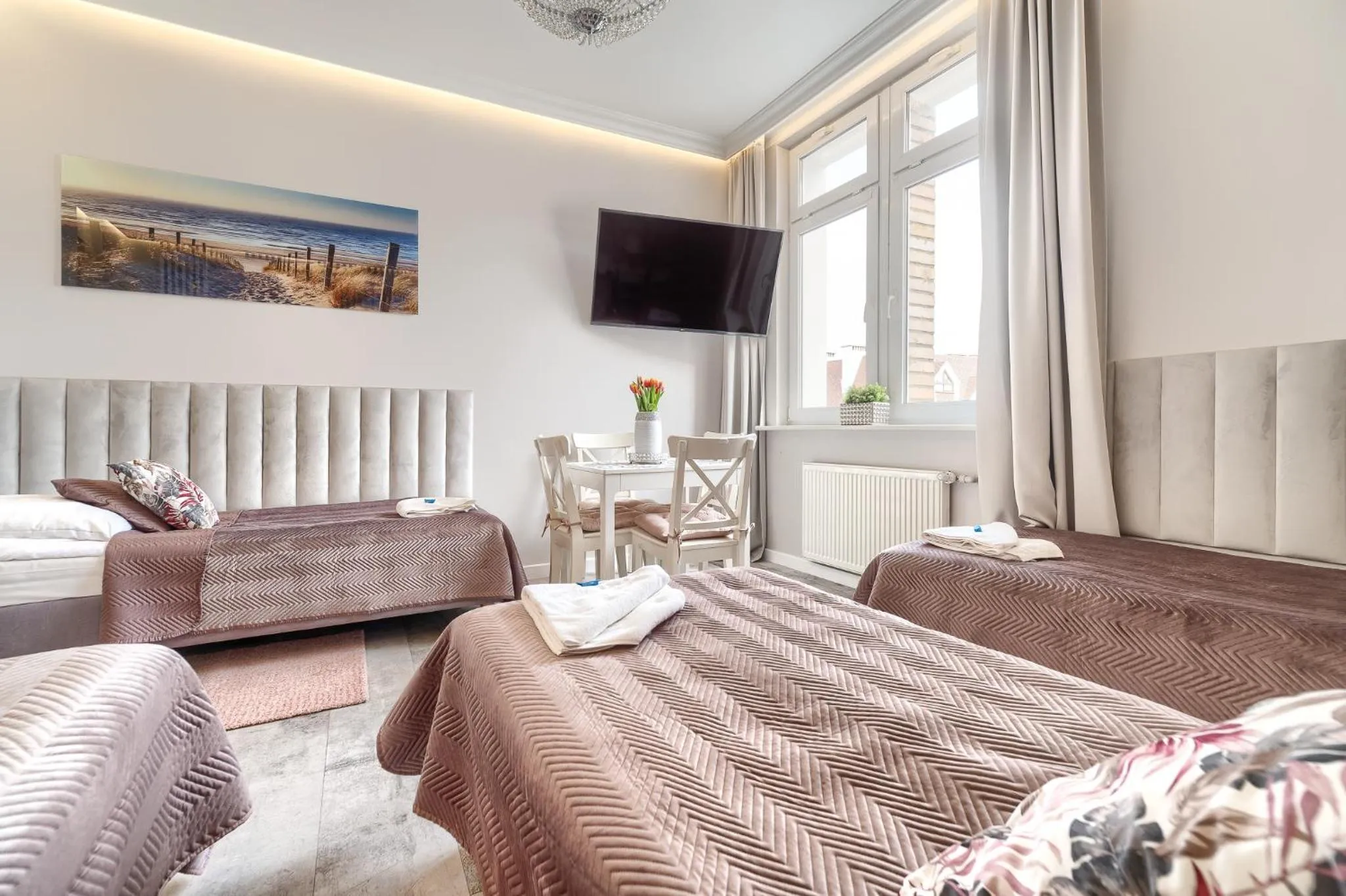 TV and multimedia, Bed in Stawa Villa & Apart