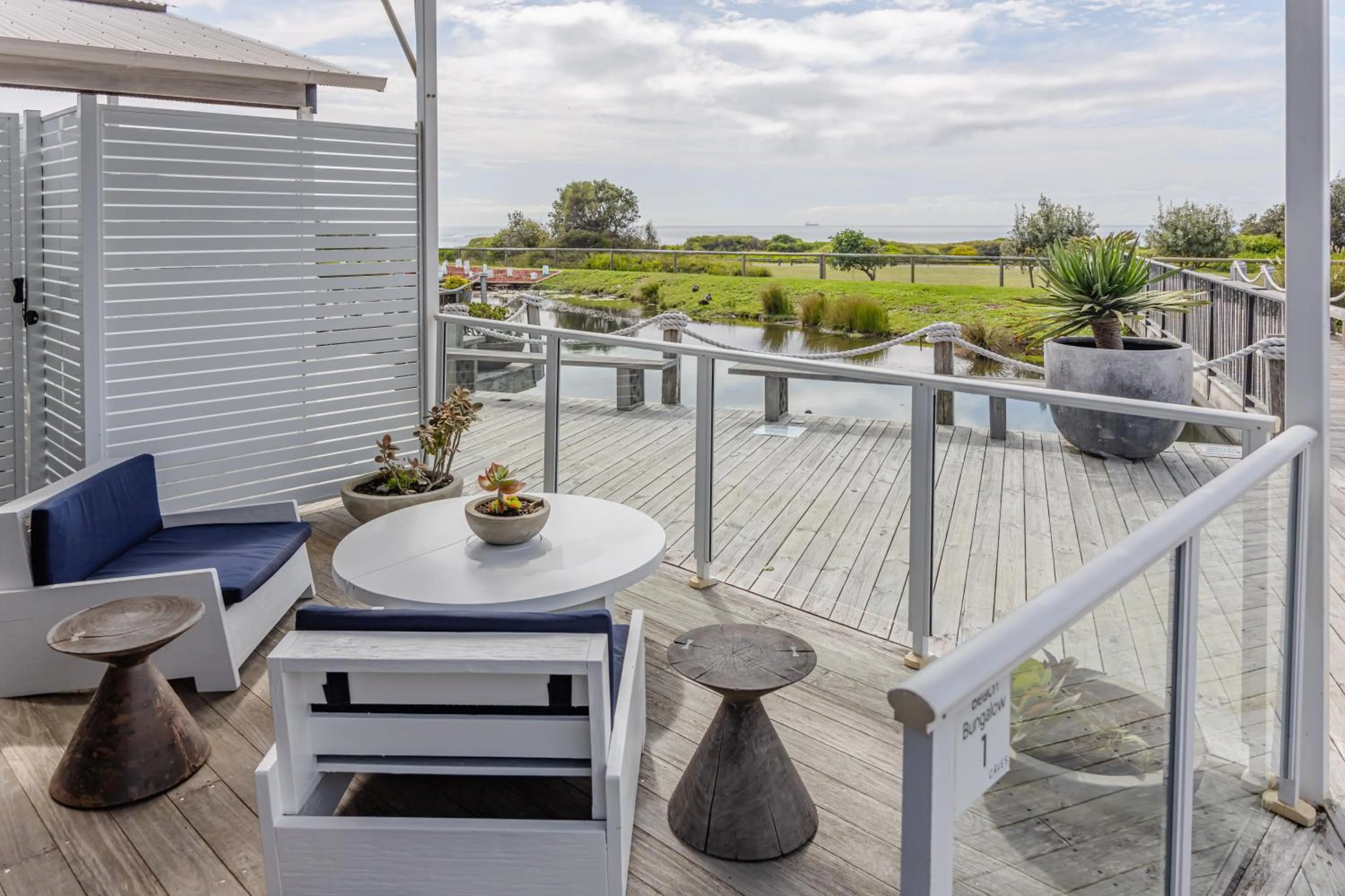 Patio in Caves Coastal Bar & Bungalows