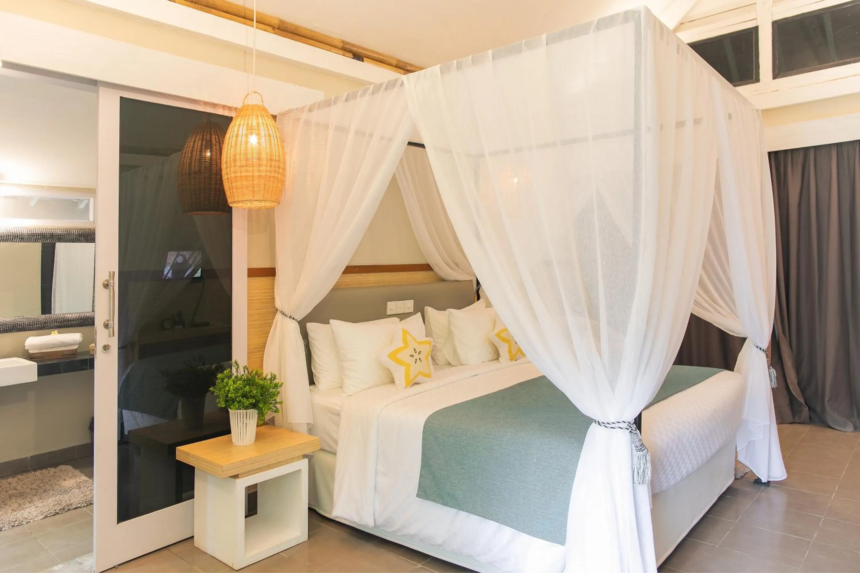Bed in The Forty Eight Resort Candidasa