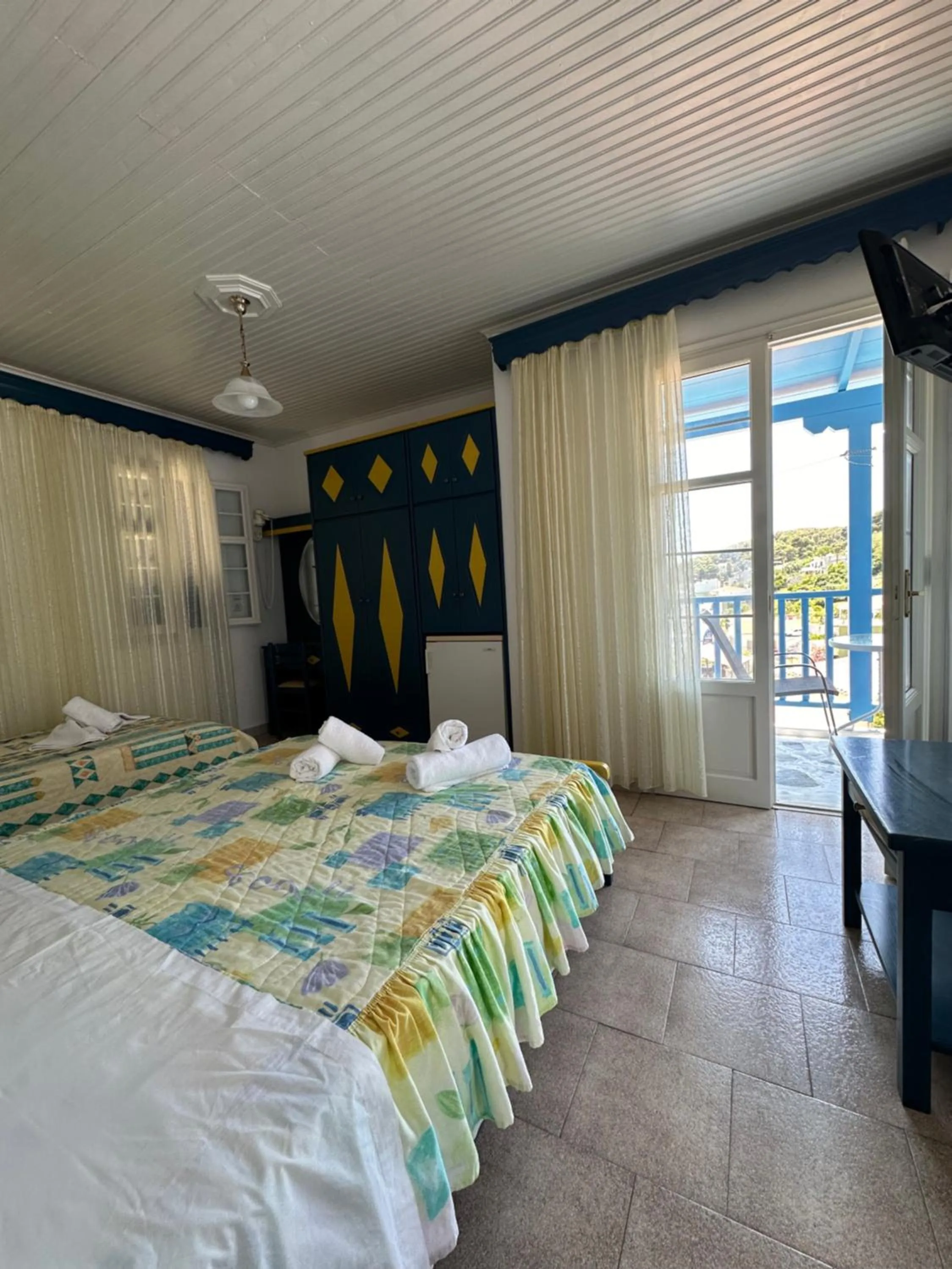 View (from property/room), Bed in Galini Hellenic Hospitality