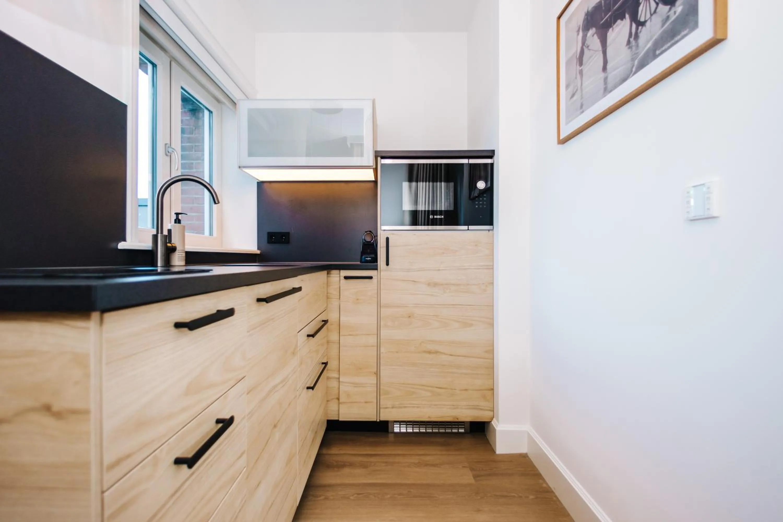 Kitchen or kitchenette in Boutique hotel Margretha