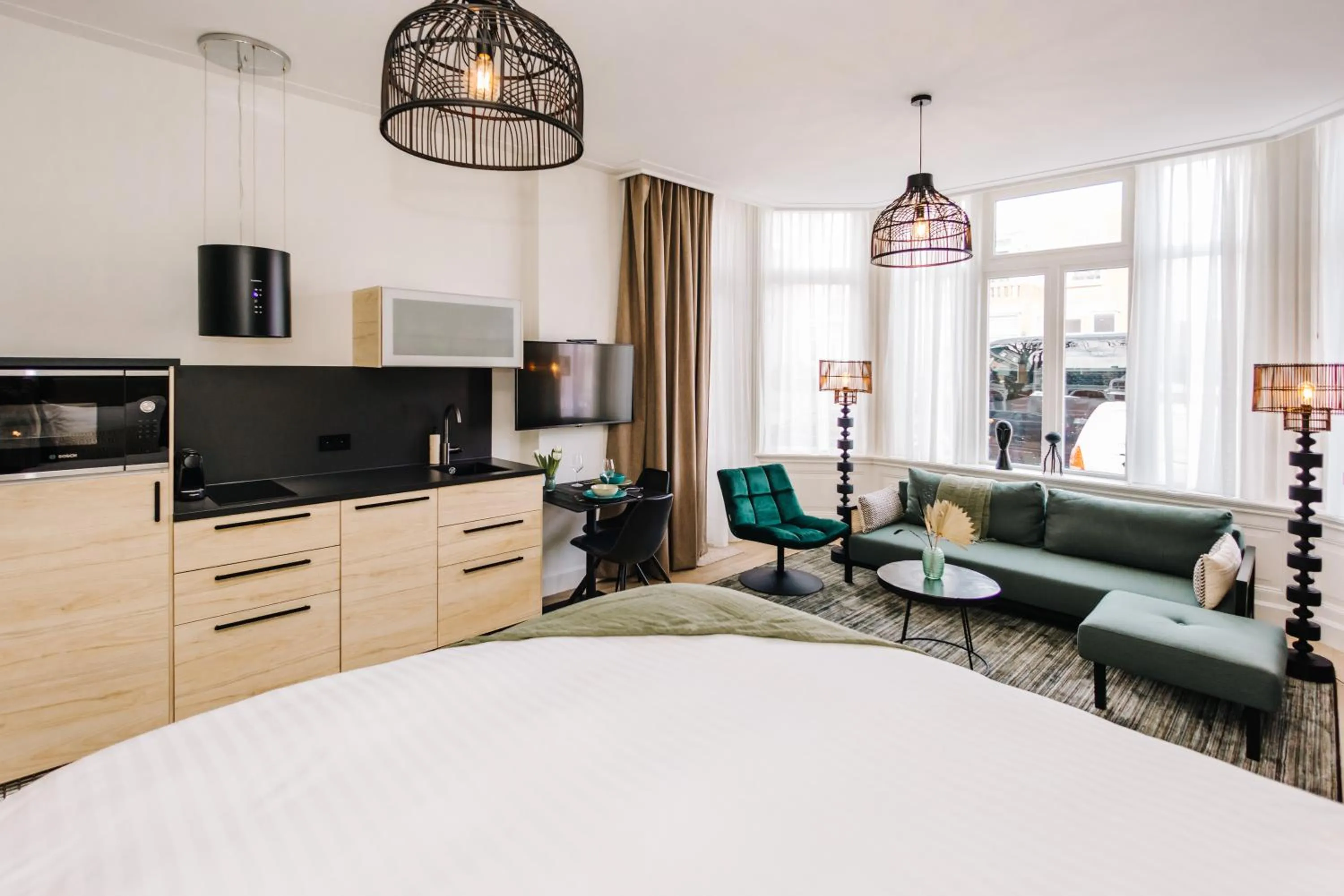 Seating area, Bed in Boutique hotel Margretha