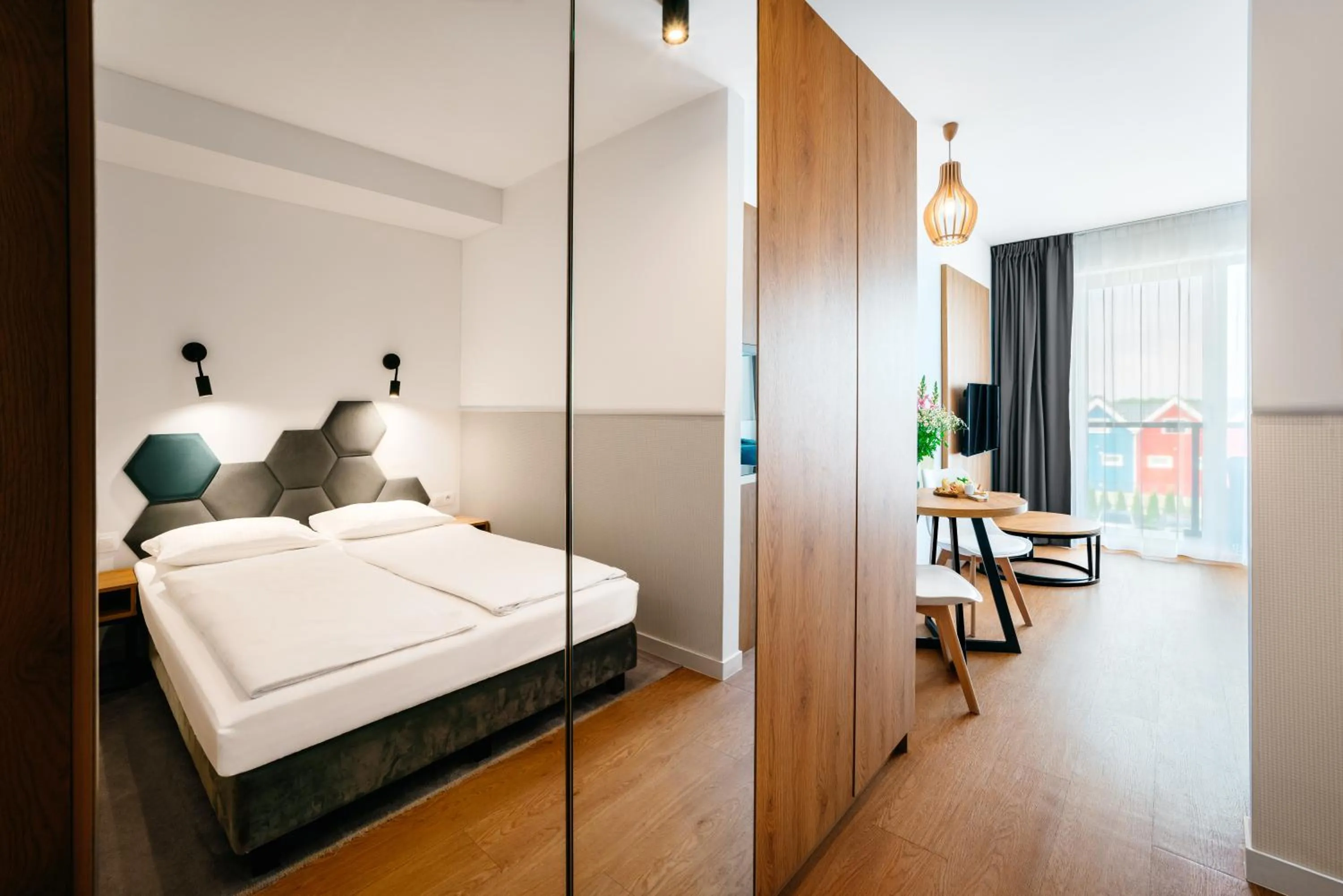 Photo of the whole room, Bed in Blu Apartments