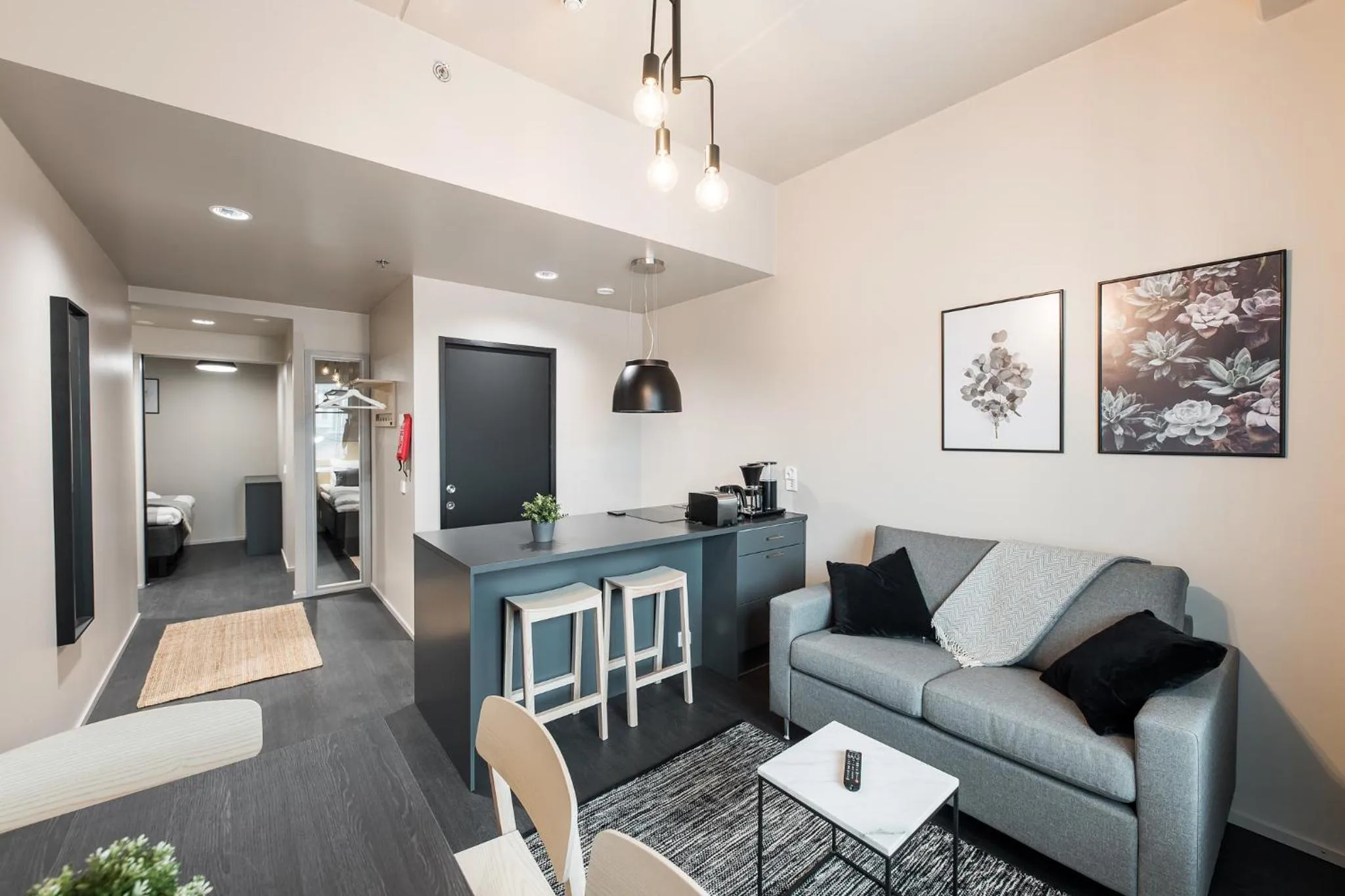 Kitchen or kitchenette in Forenom Aparthotel Vantaa Tikkurila