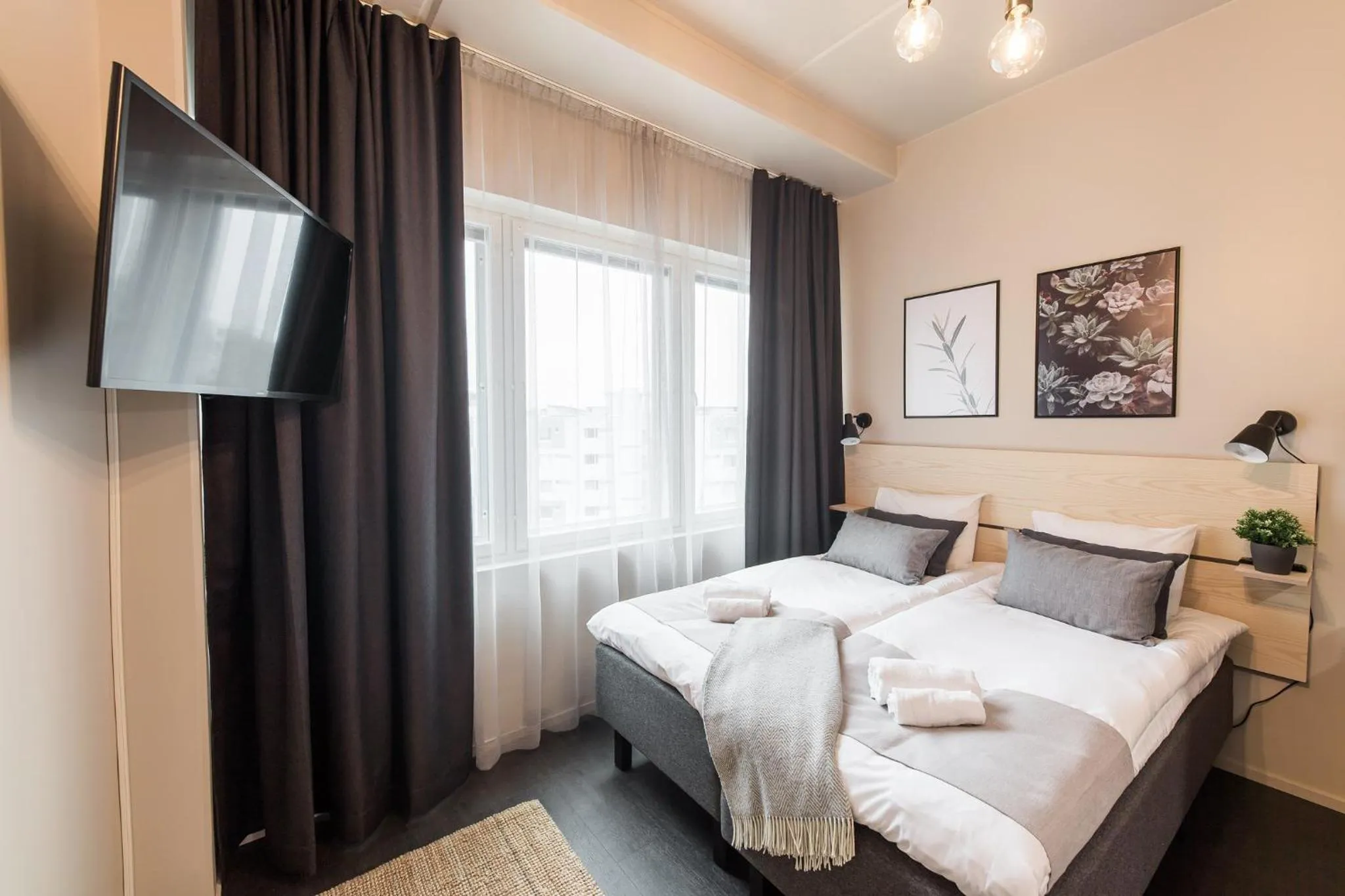 Bedroom, Bed in Forenom Aparthotel Vantaa Tikkurila