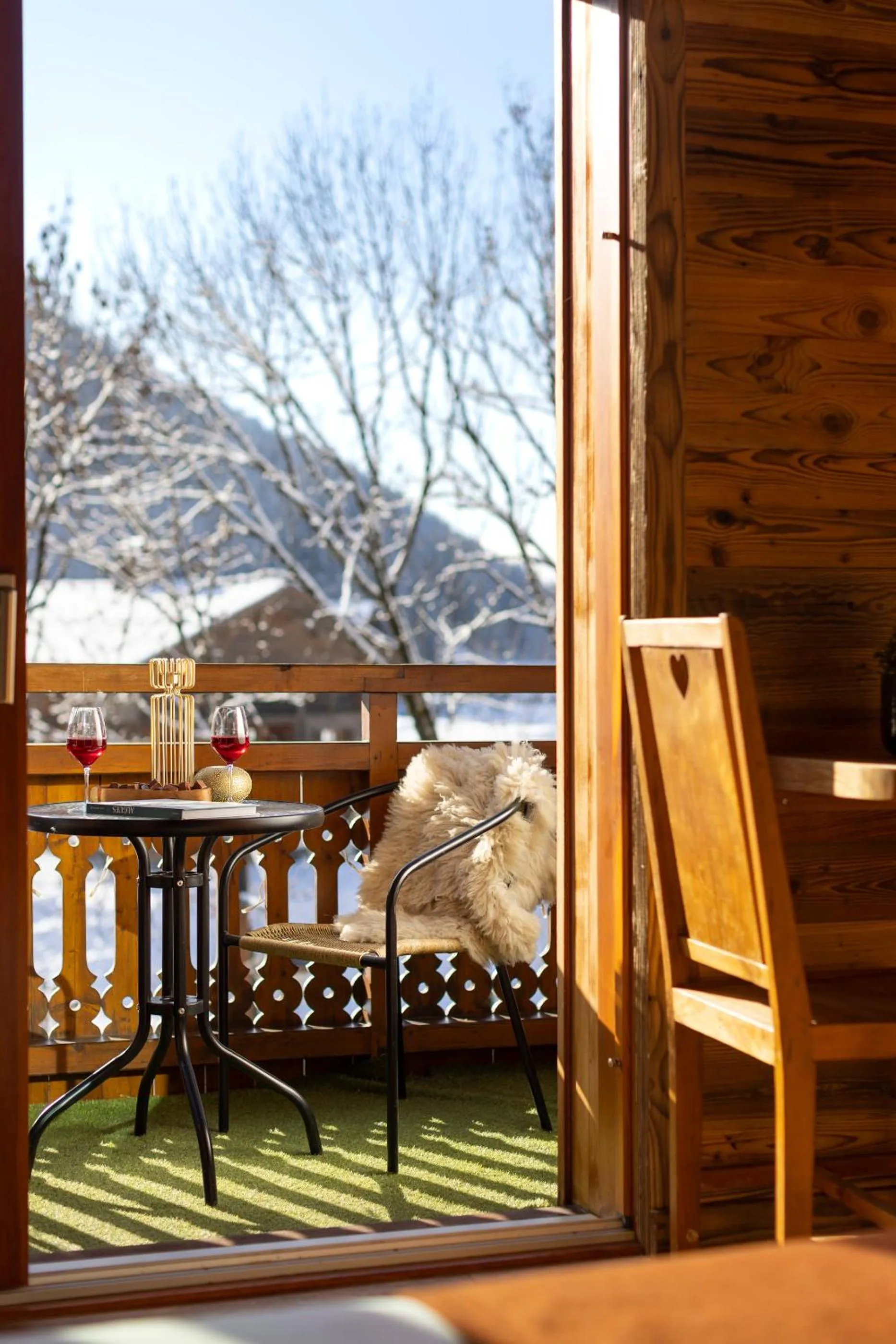 Balcony/Terrace in Hôtel et Spa Le Vermont