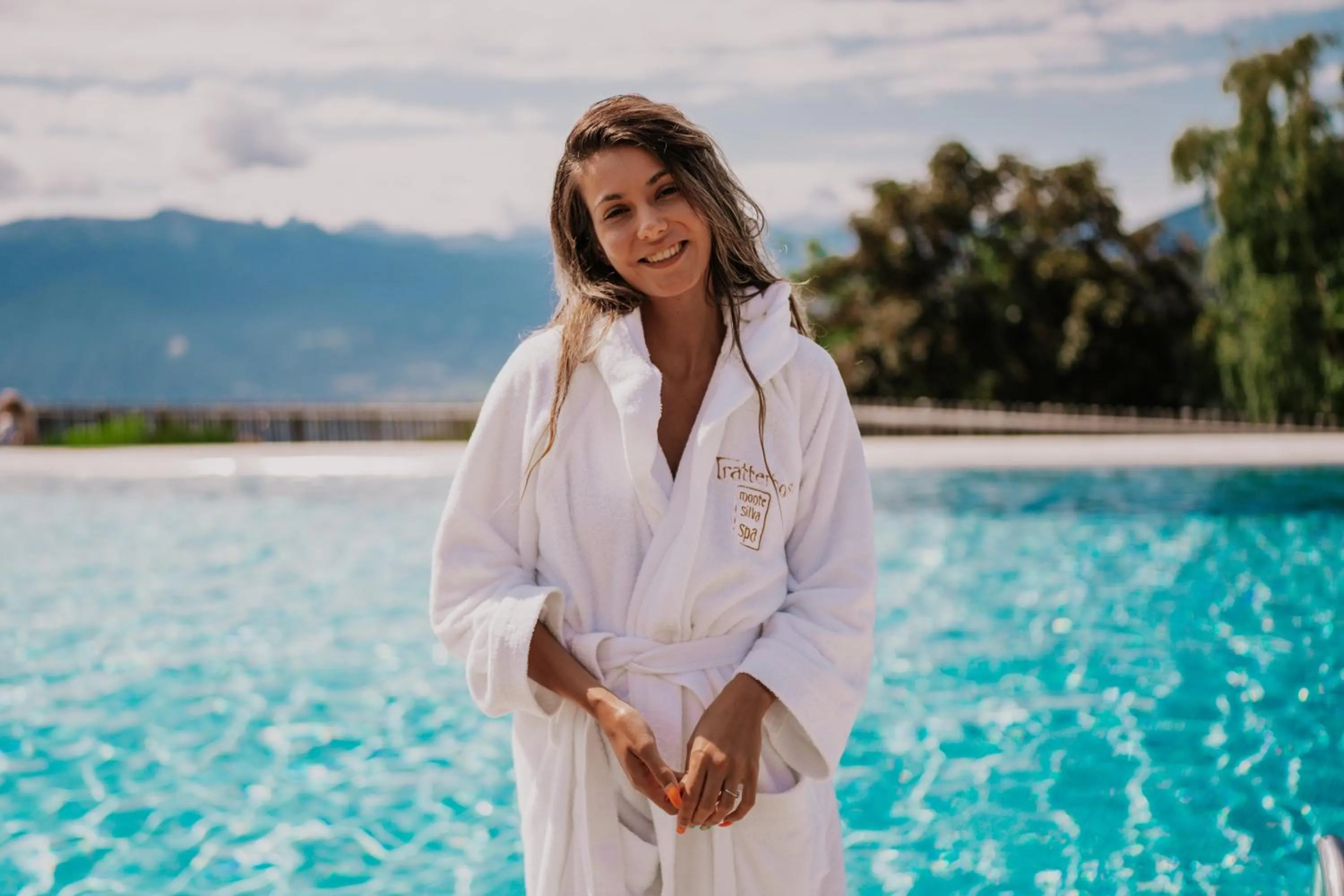 Swimming pool in Tratterhof Mountain Sky Hotel