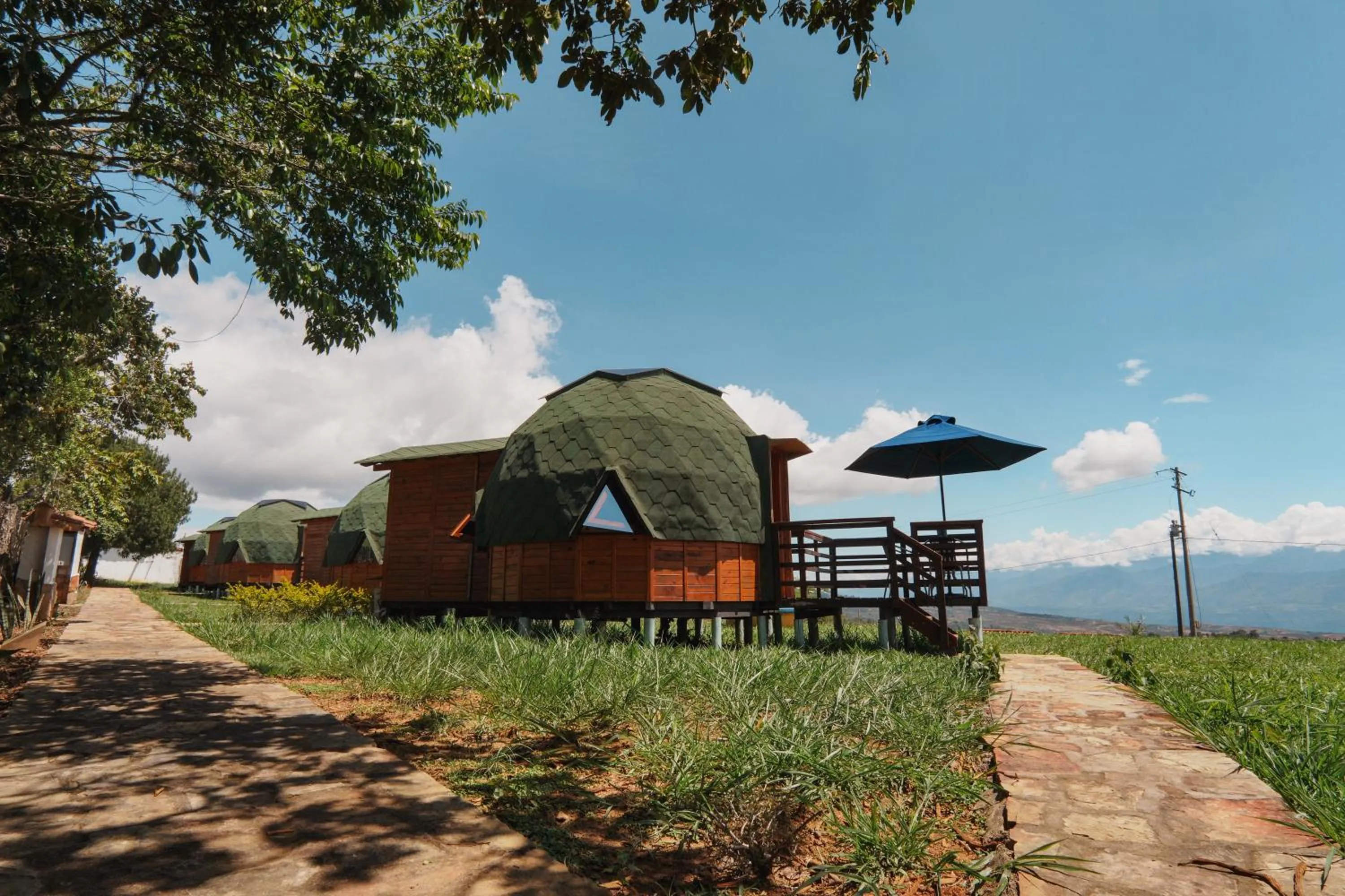 Garden view in Hotel Finca Buenos Aires Barichara