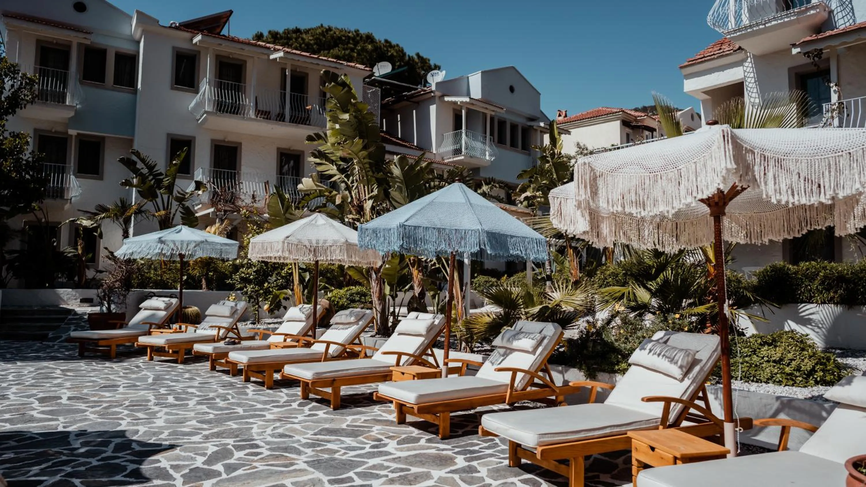 Pool view in Salonika Suites