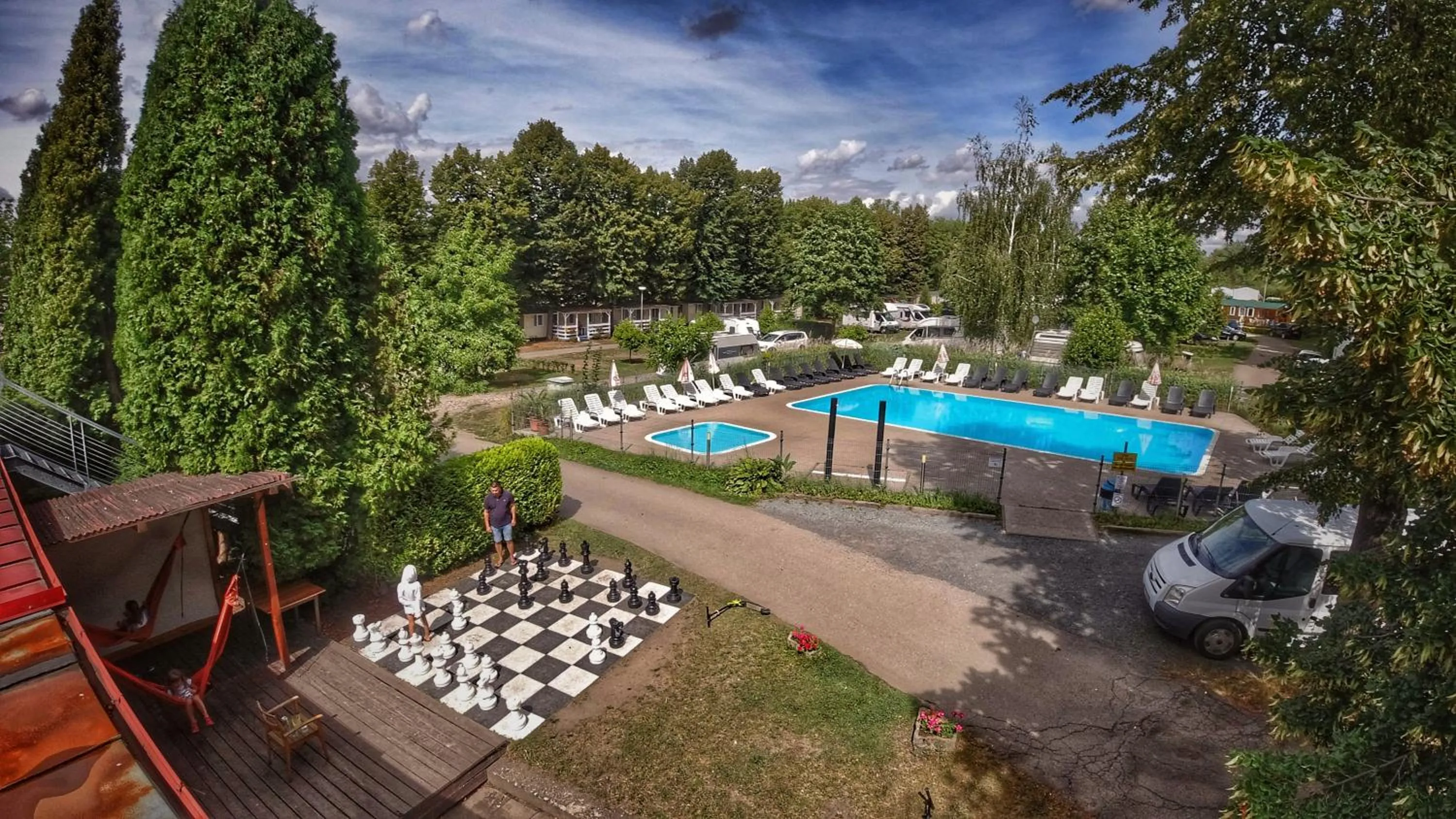 Pool view in Camping Sokol Praha
