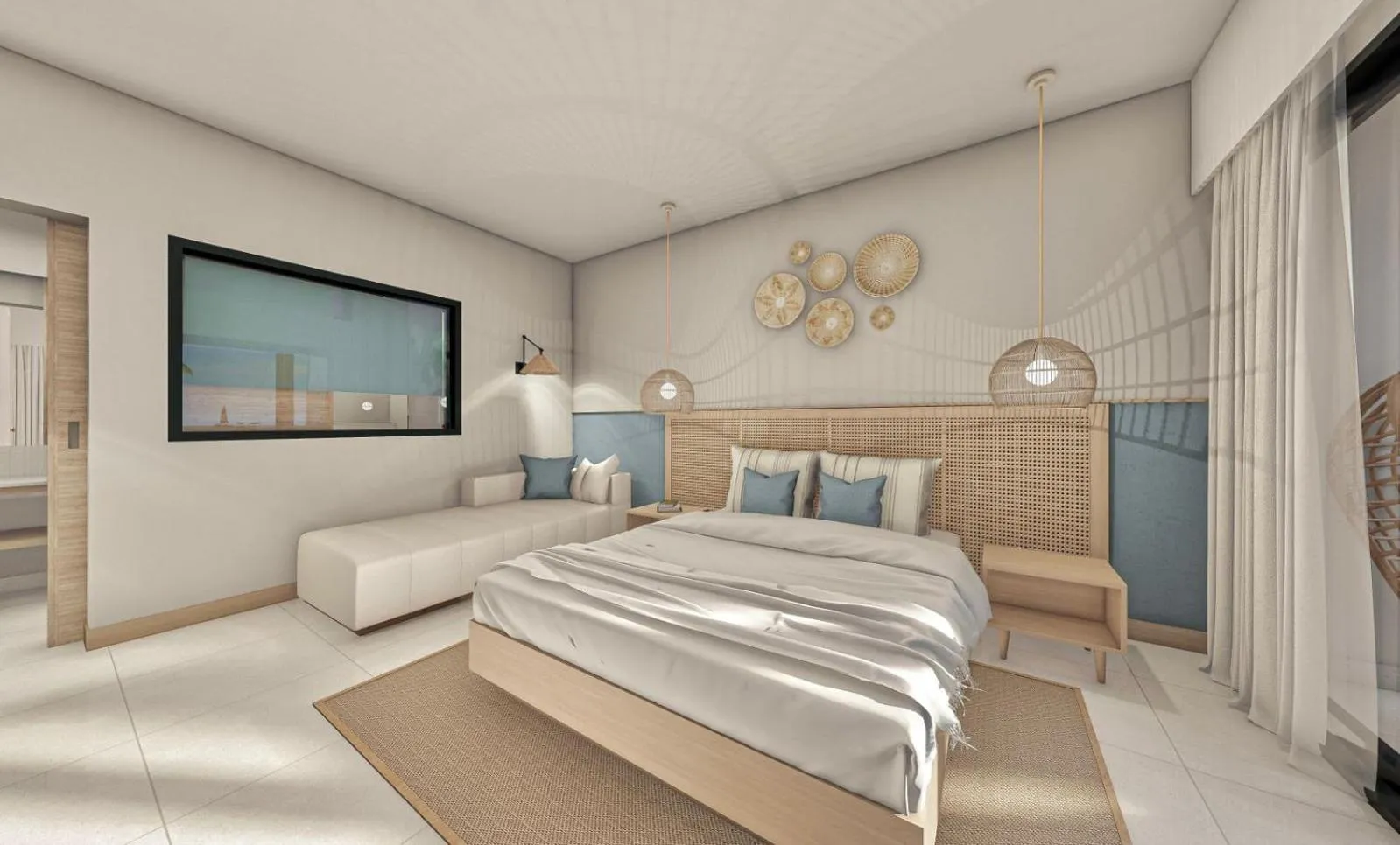 Bed in Coral Azur Beach Resort Mont Choisy