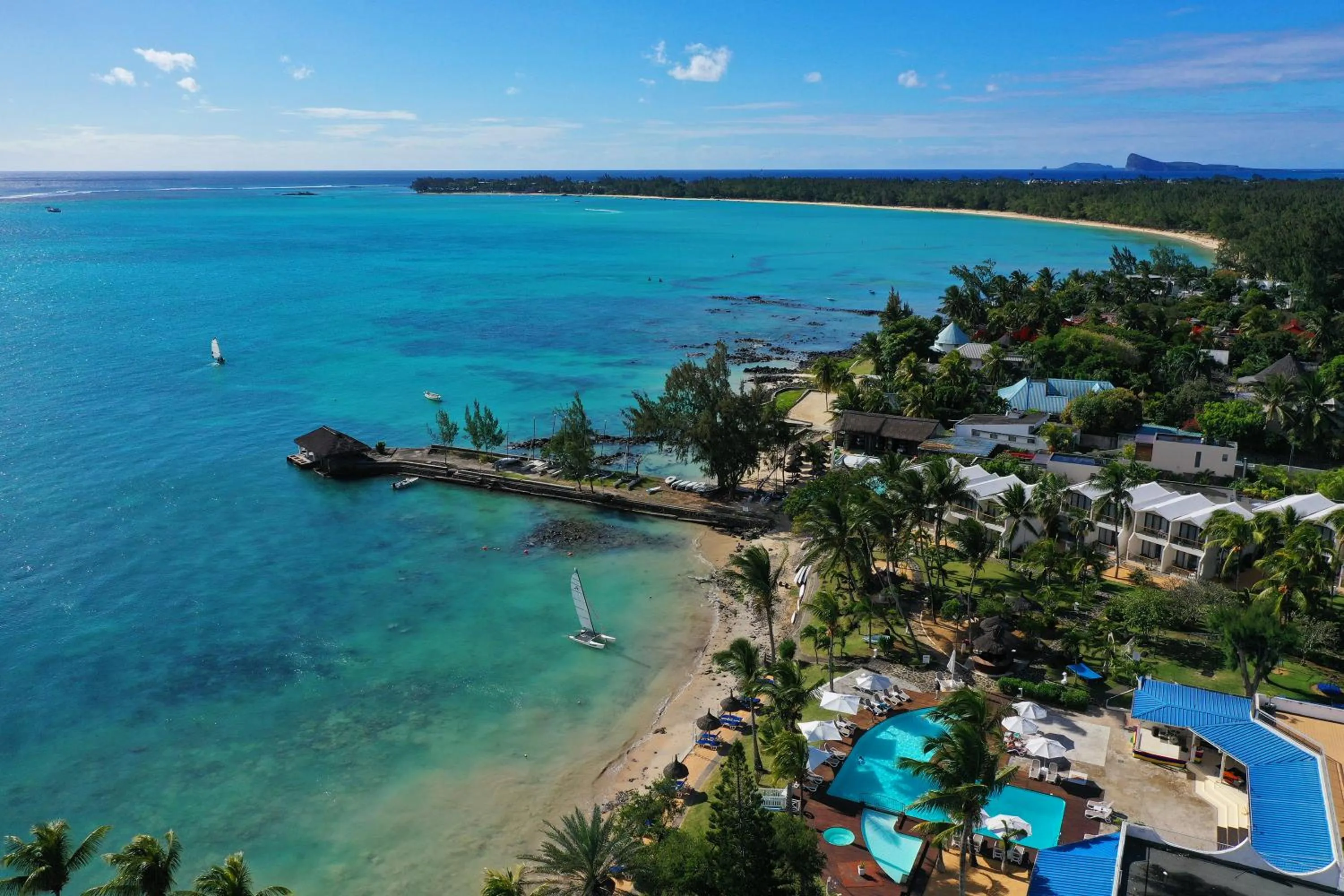 Bird's eye view in Coral Azur Beach Resort Mont Choisy