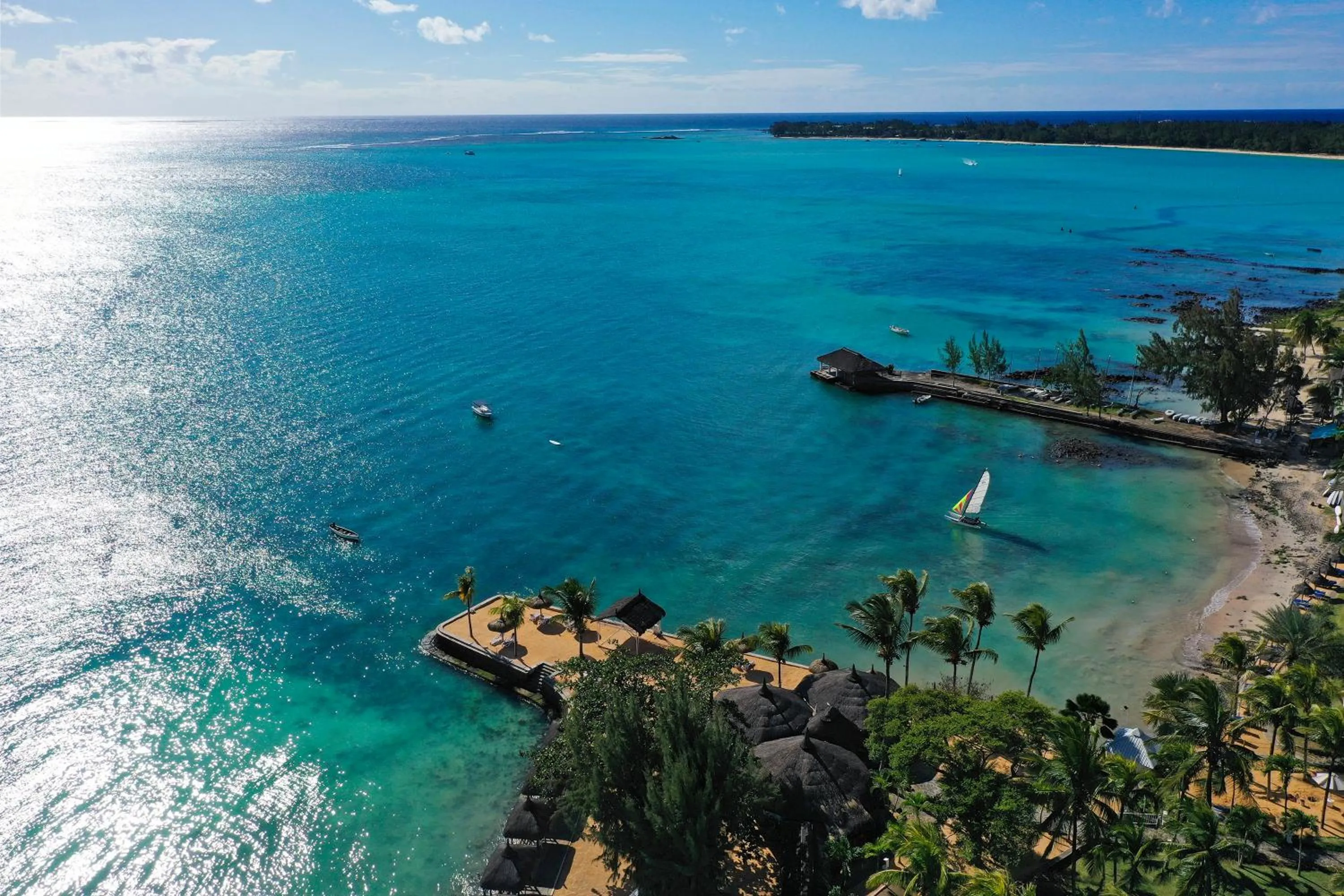 Bird's eye view in Coral Azur Beach Resort Mont Choisy