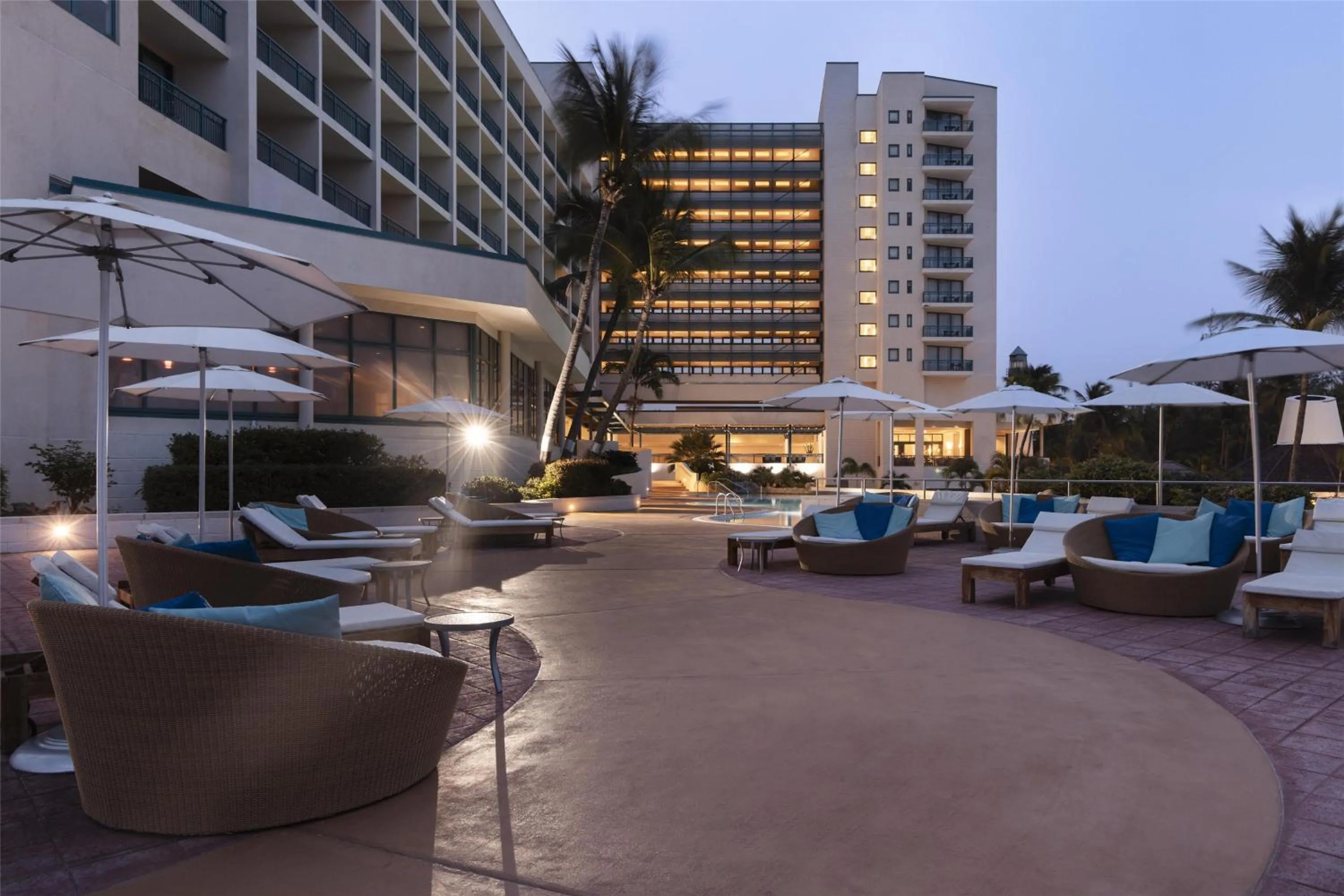Pool view in Hilton Barbados Resort