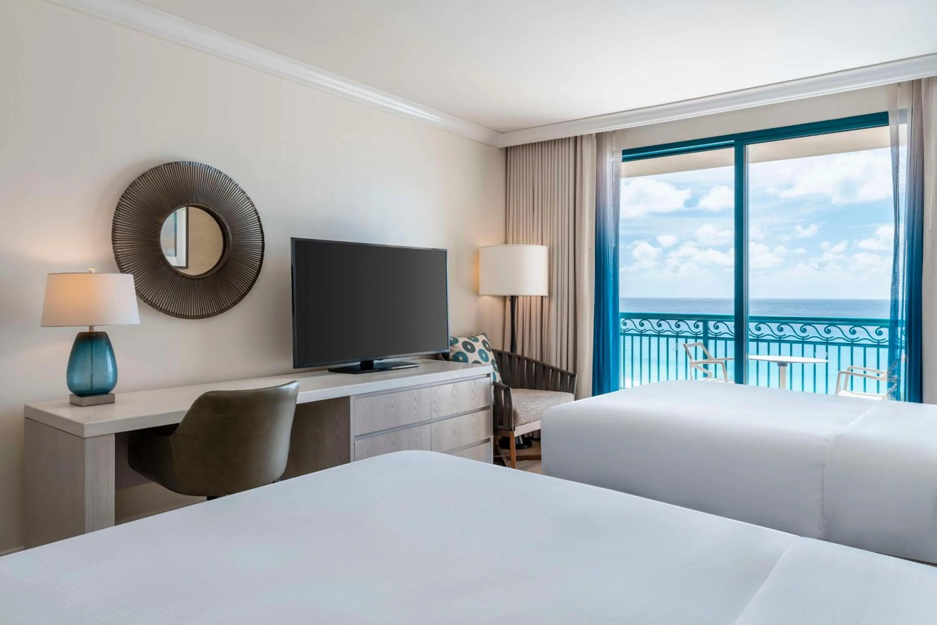 Bed in Hilton Barbados Resort