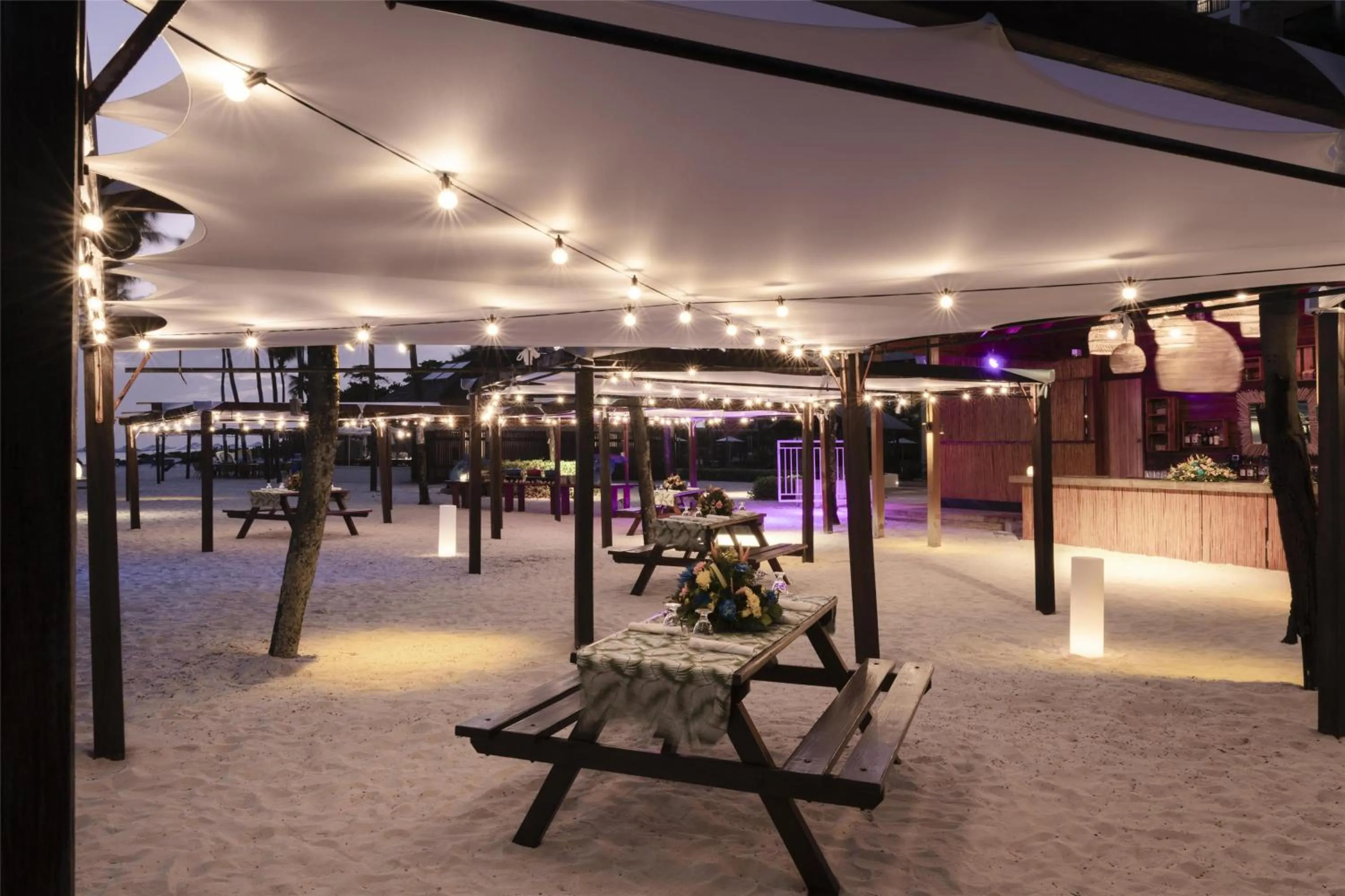 Patio in Hilton Barbados Resort