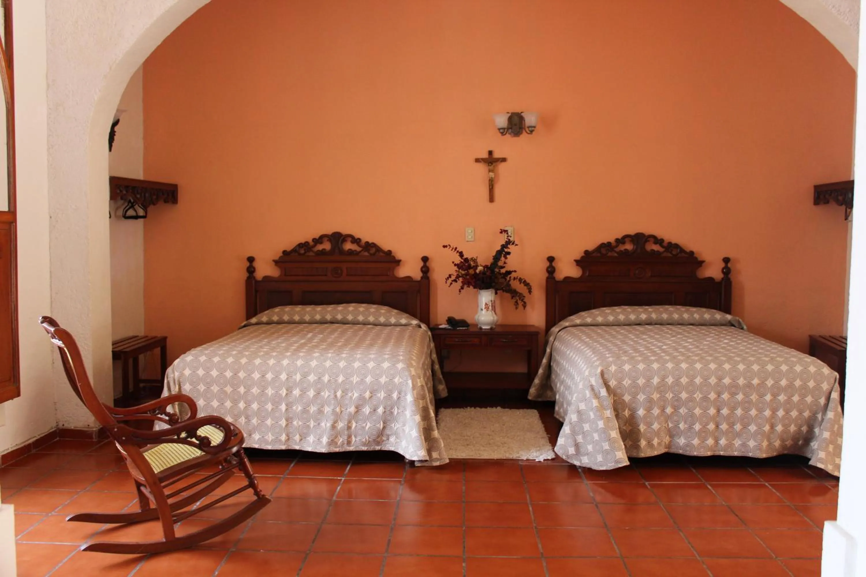 Bed in Hotel Posada Doña Lala