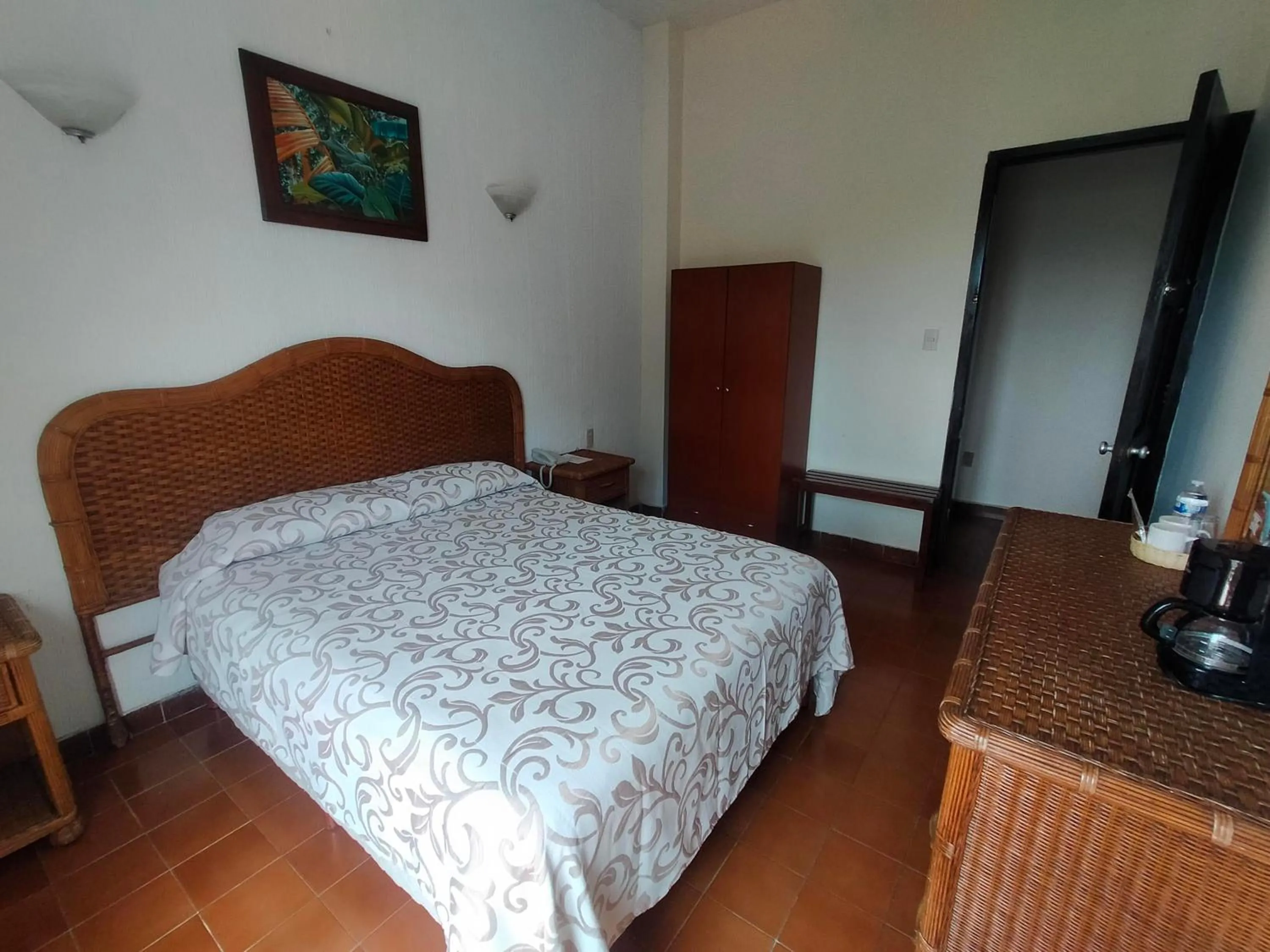 Bed in Hotel Posada Doña Lala