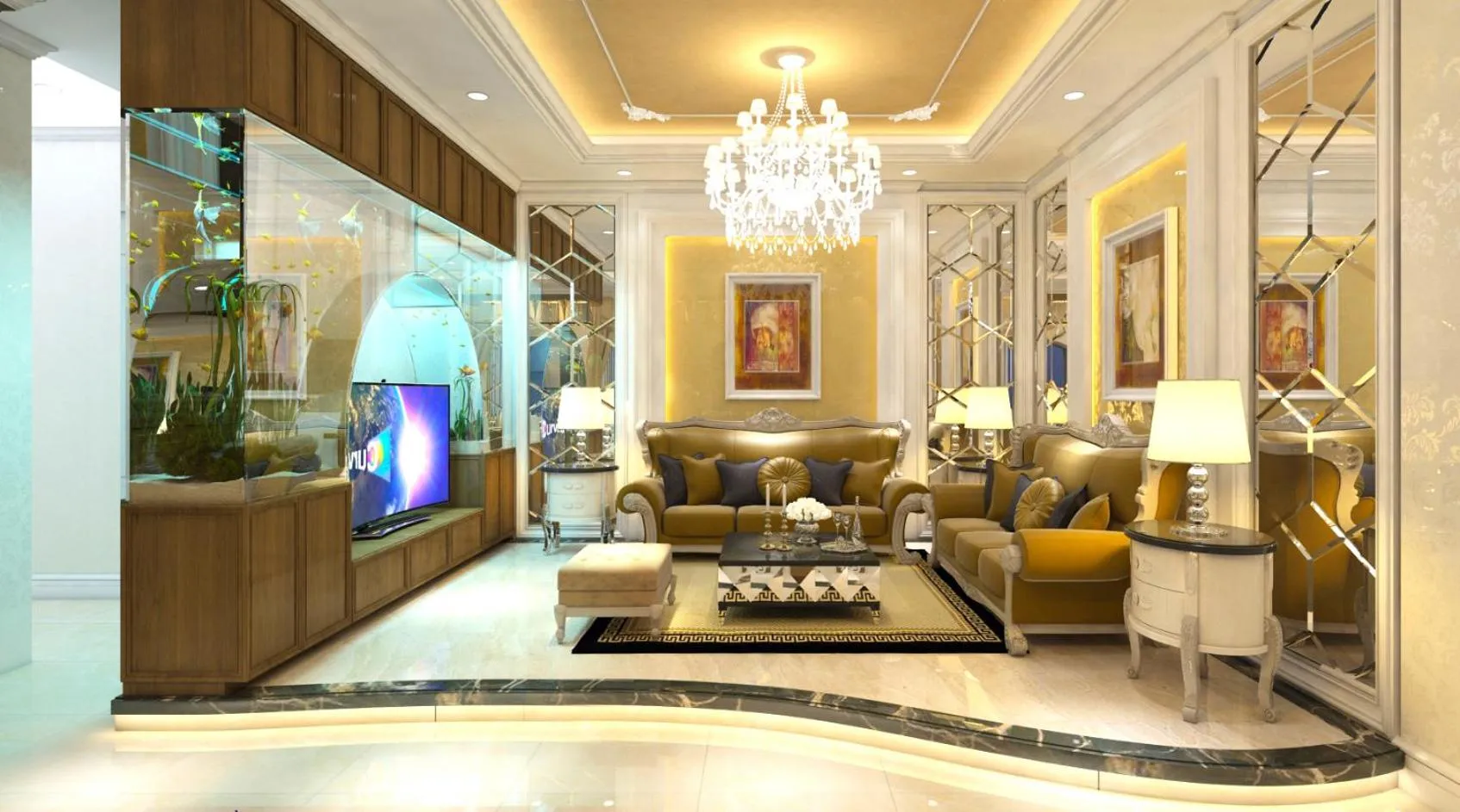 Living room in Rung Huong Apartment