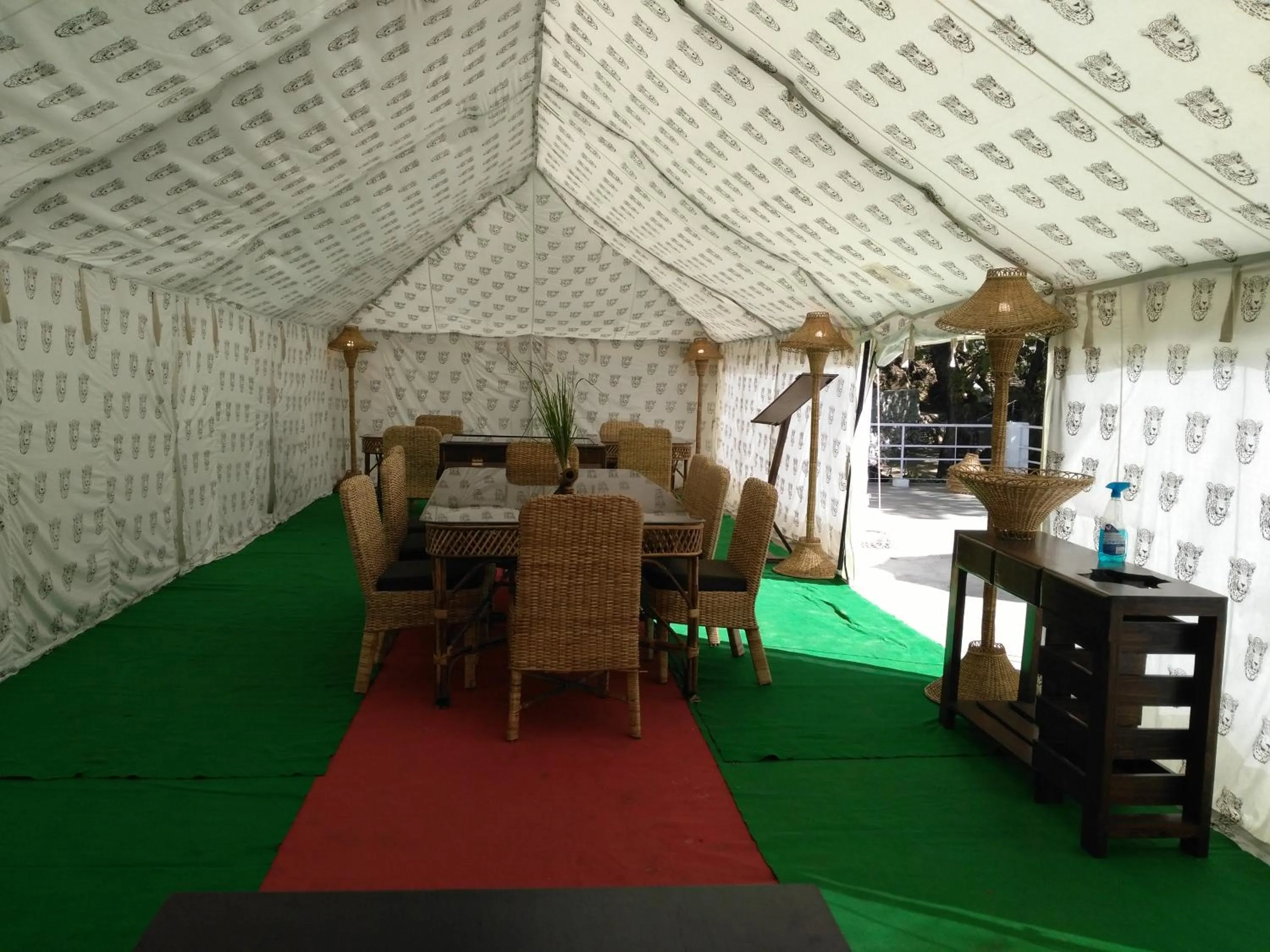 Dining area in Samira's Birds & Butterflies Park-Spashram Ganga Beach Retreat