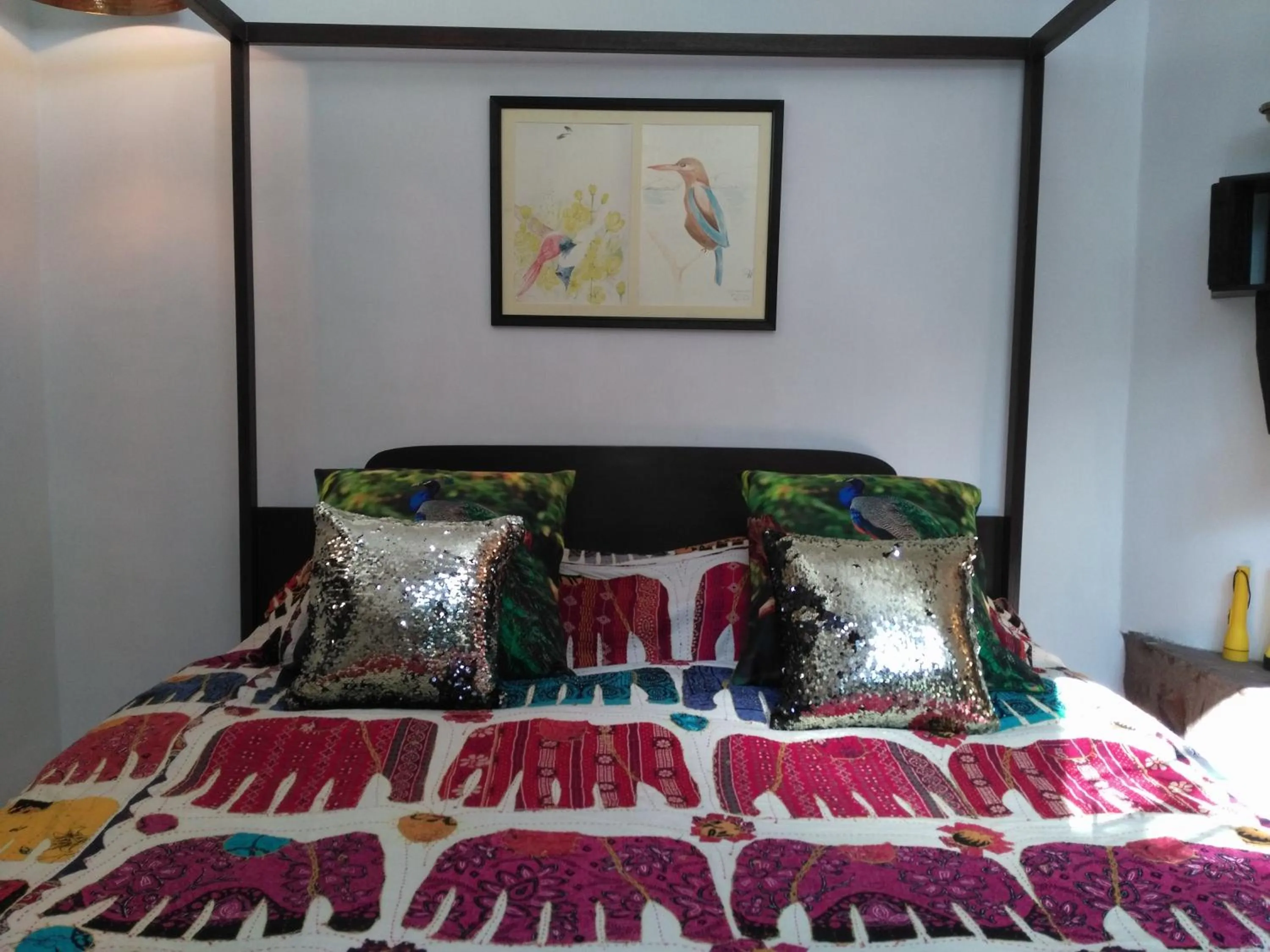 Bedroom, Bed in Samira's Birds & Butterflies Park-Spashram Ganga Beach Retreat