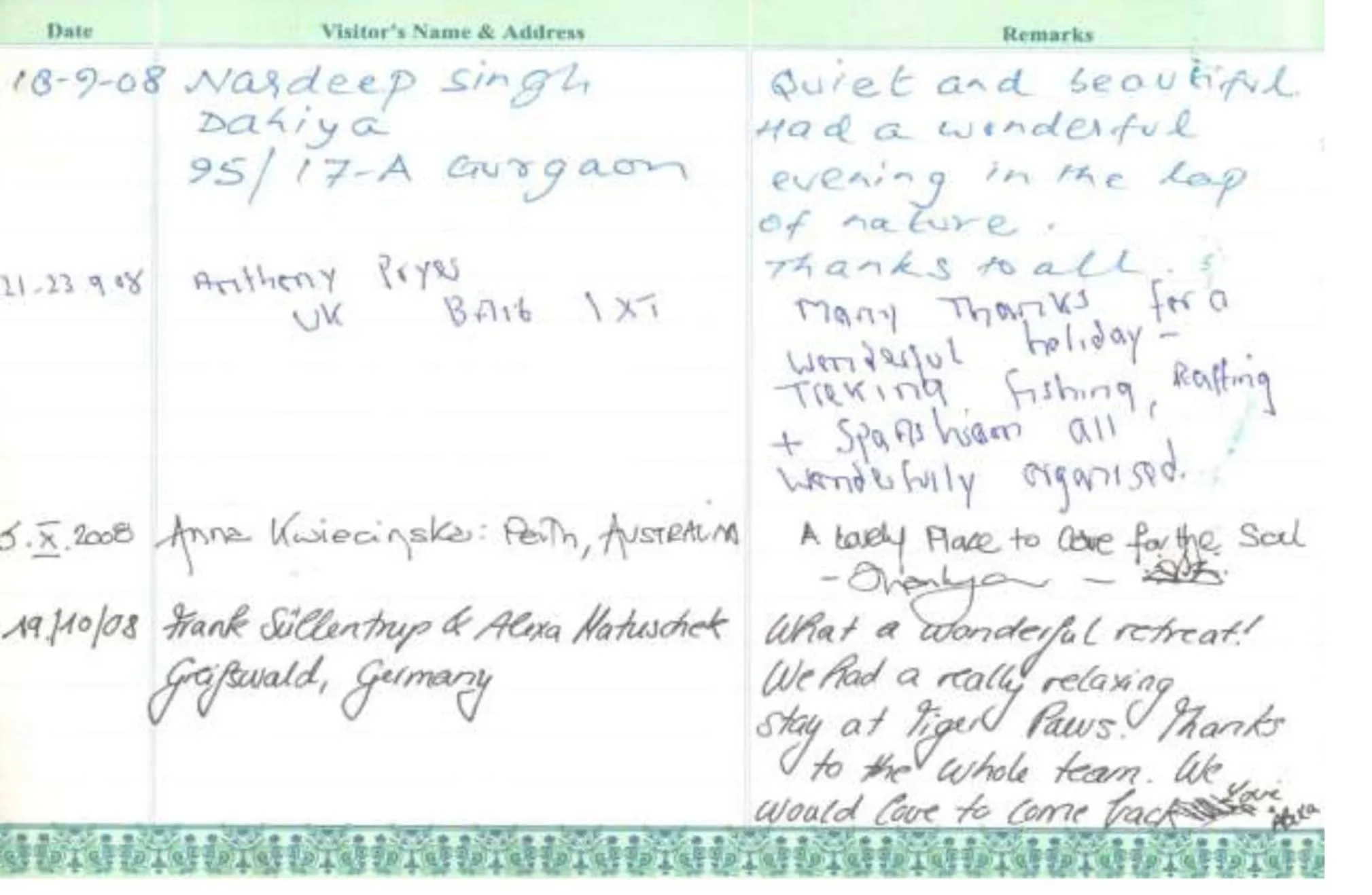 Certificate/Award in Samira's Birds & Butterflies Park-Spashram Ganga Beach Retreat