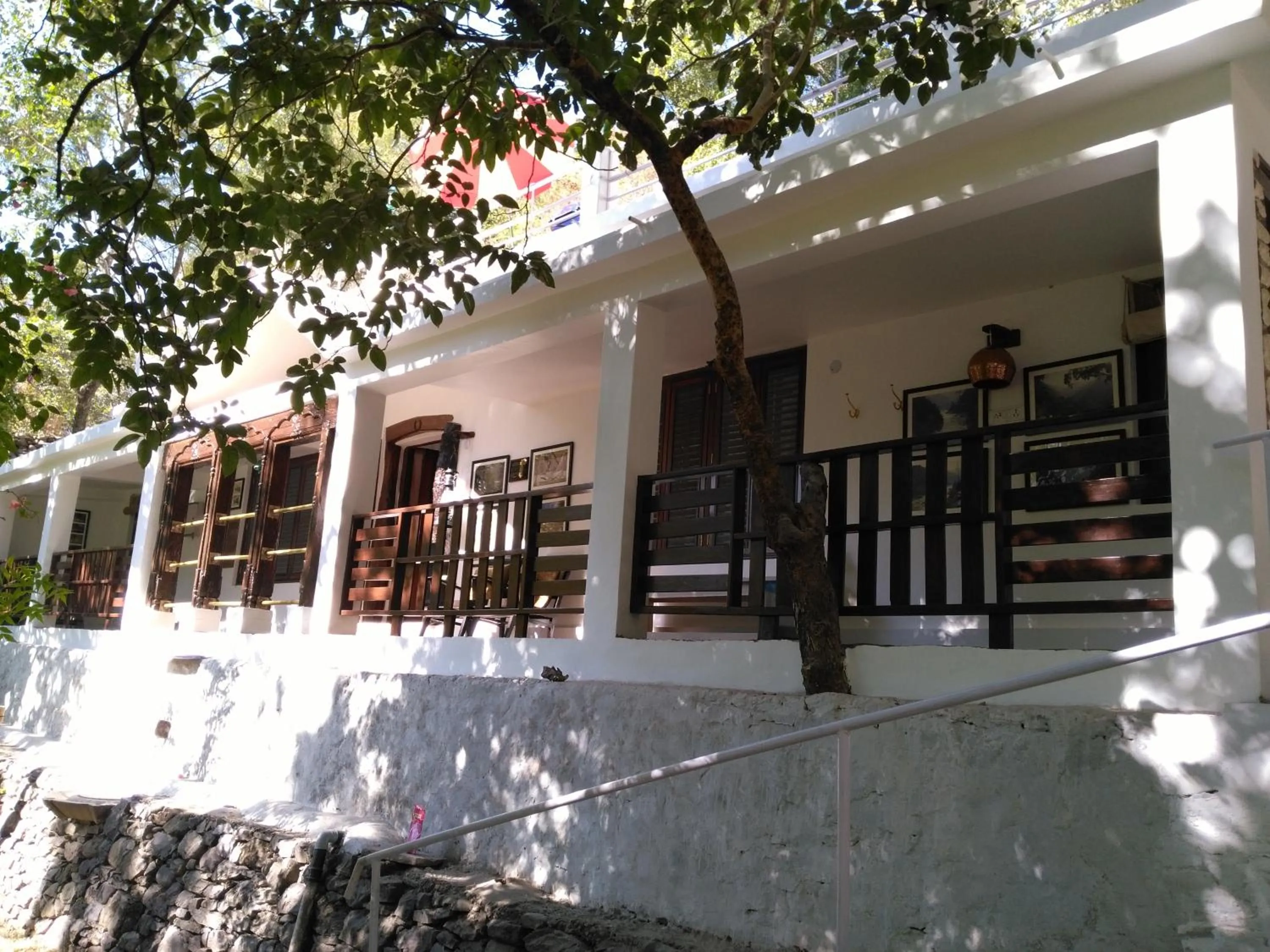 Decorative detail in Samira's Birds & Butterflies Park-Spashram Ganga Beach Retreat