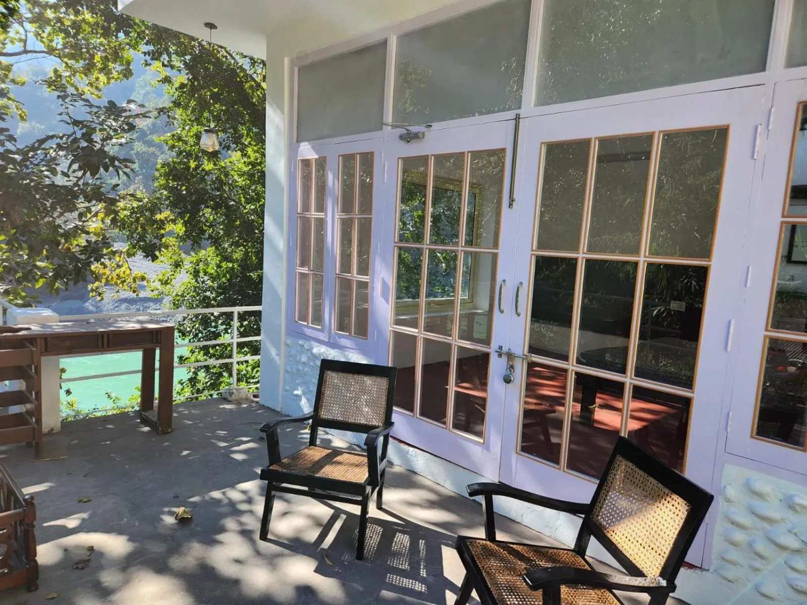 Patio in Samira's Birds & Butterflies Park-Spashram Ganga Beach Retreat