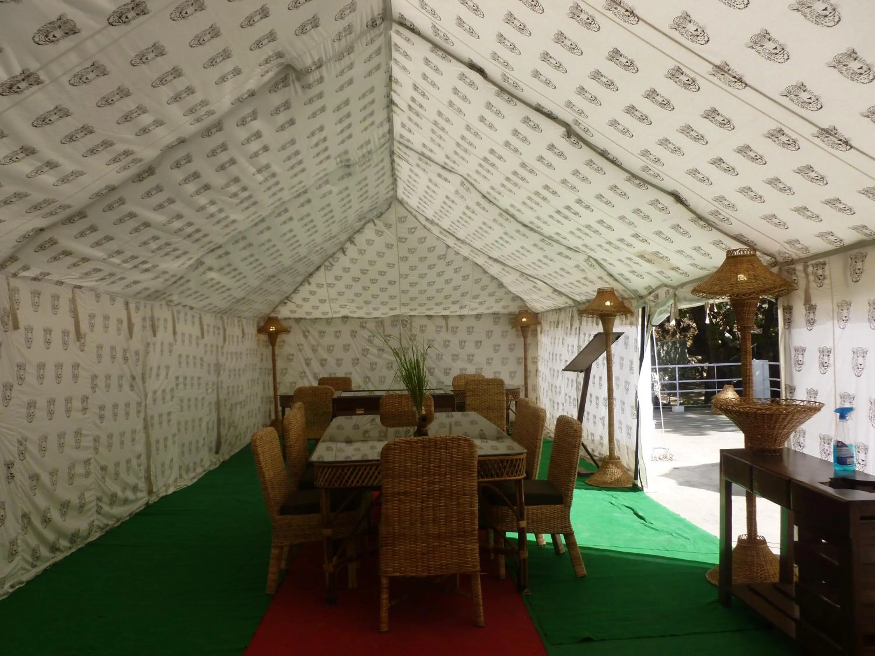 Dining area in Samira's Birds & Butterflies Park-Spashram Ganga Beach Retreat