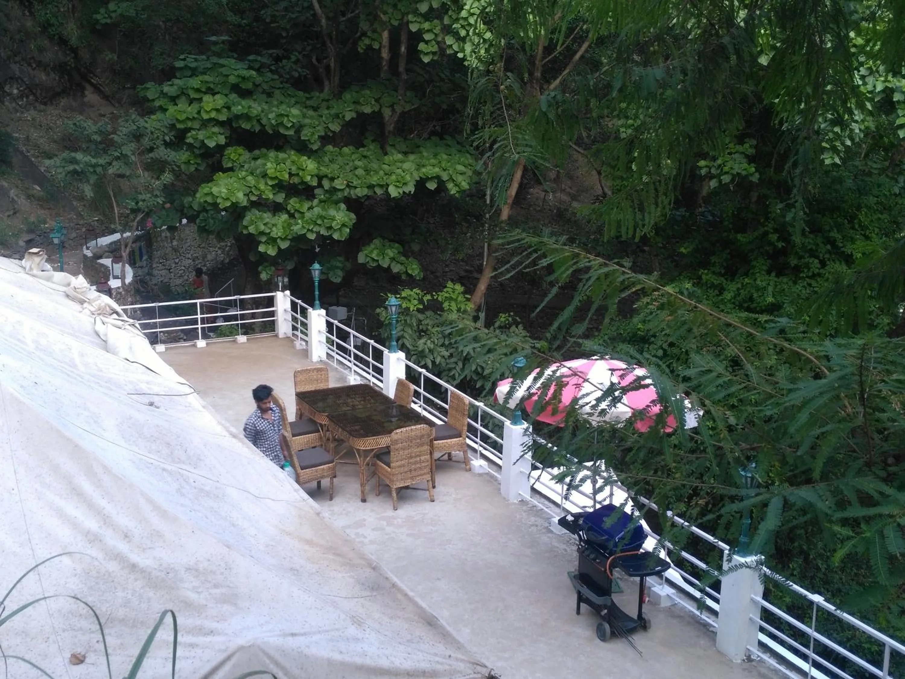 Patio in Samira's Birds & Butterflies Park-Spashram Ganga Beach Retreat