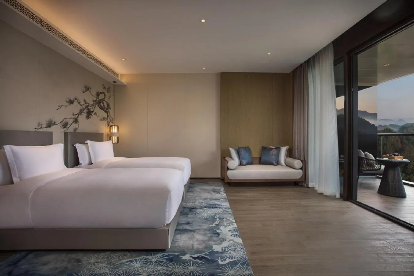 Photo of the whole room, Bed in Banyan Tree Anji