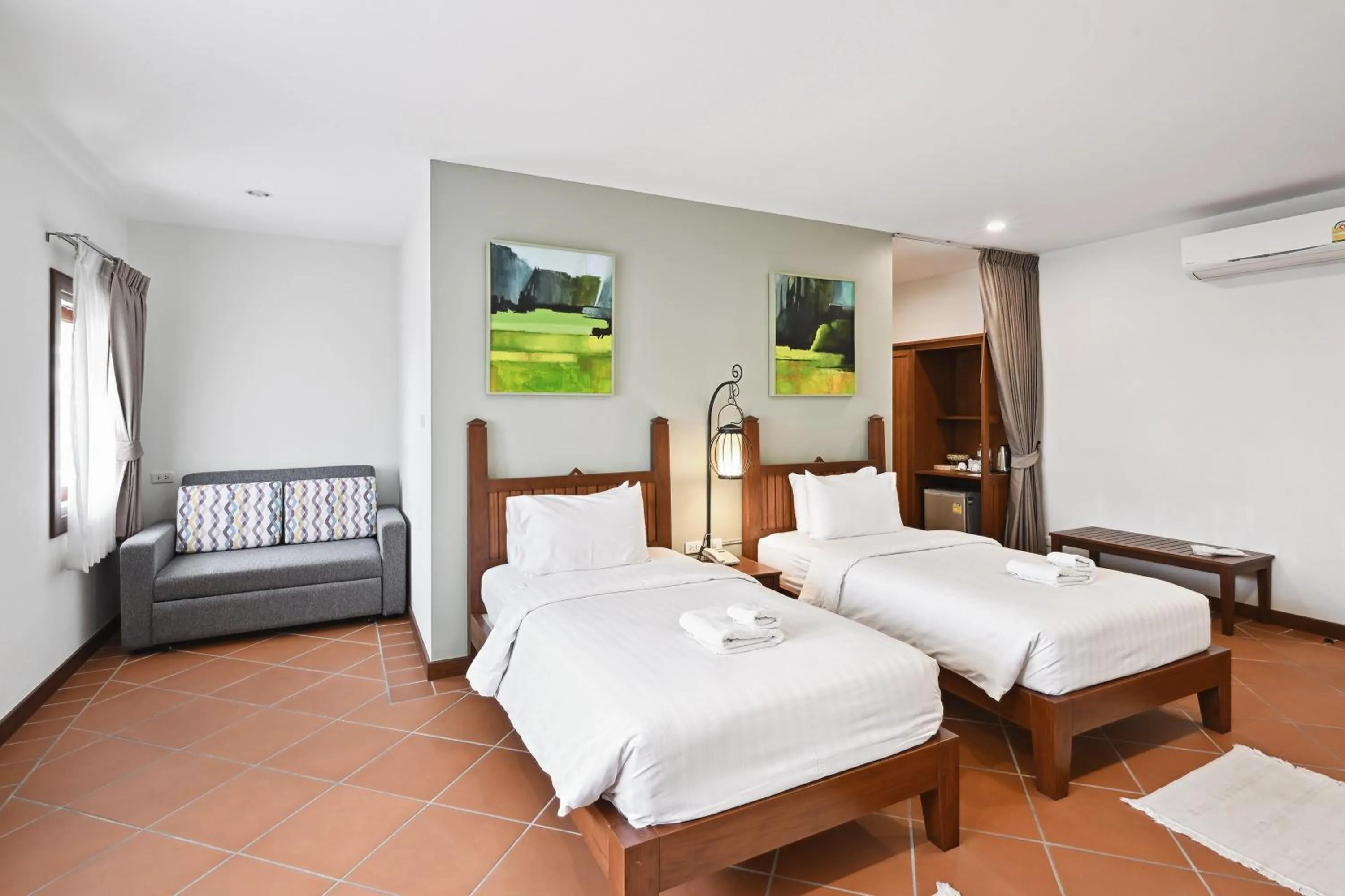 Bed in Villa Sanpakoi