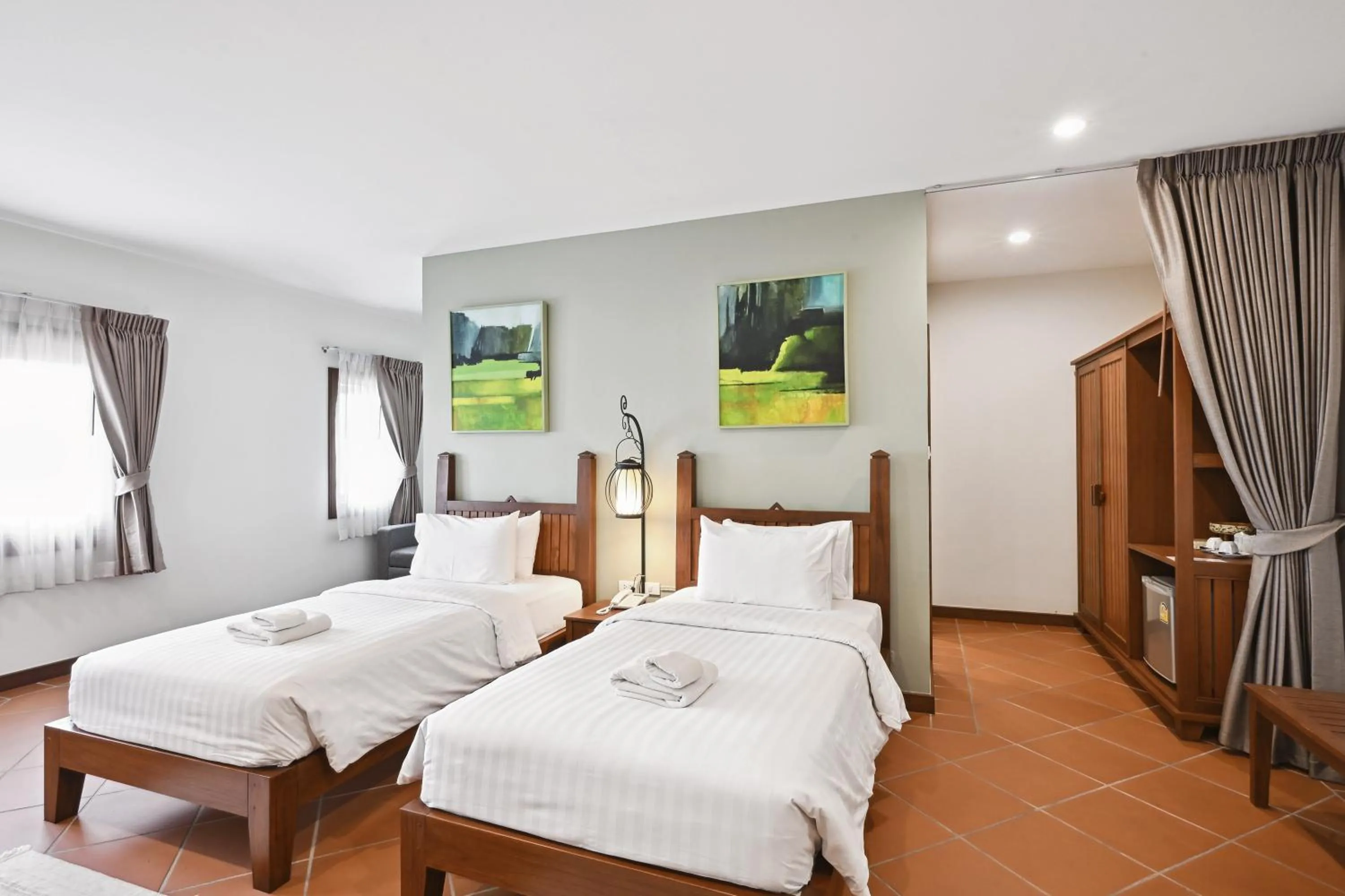 Bed in Villa Sanpakoi