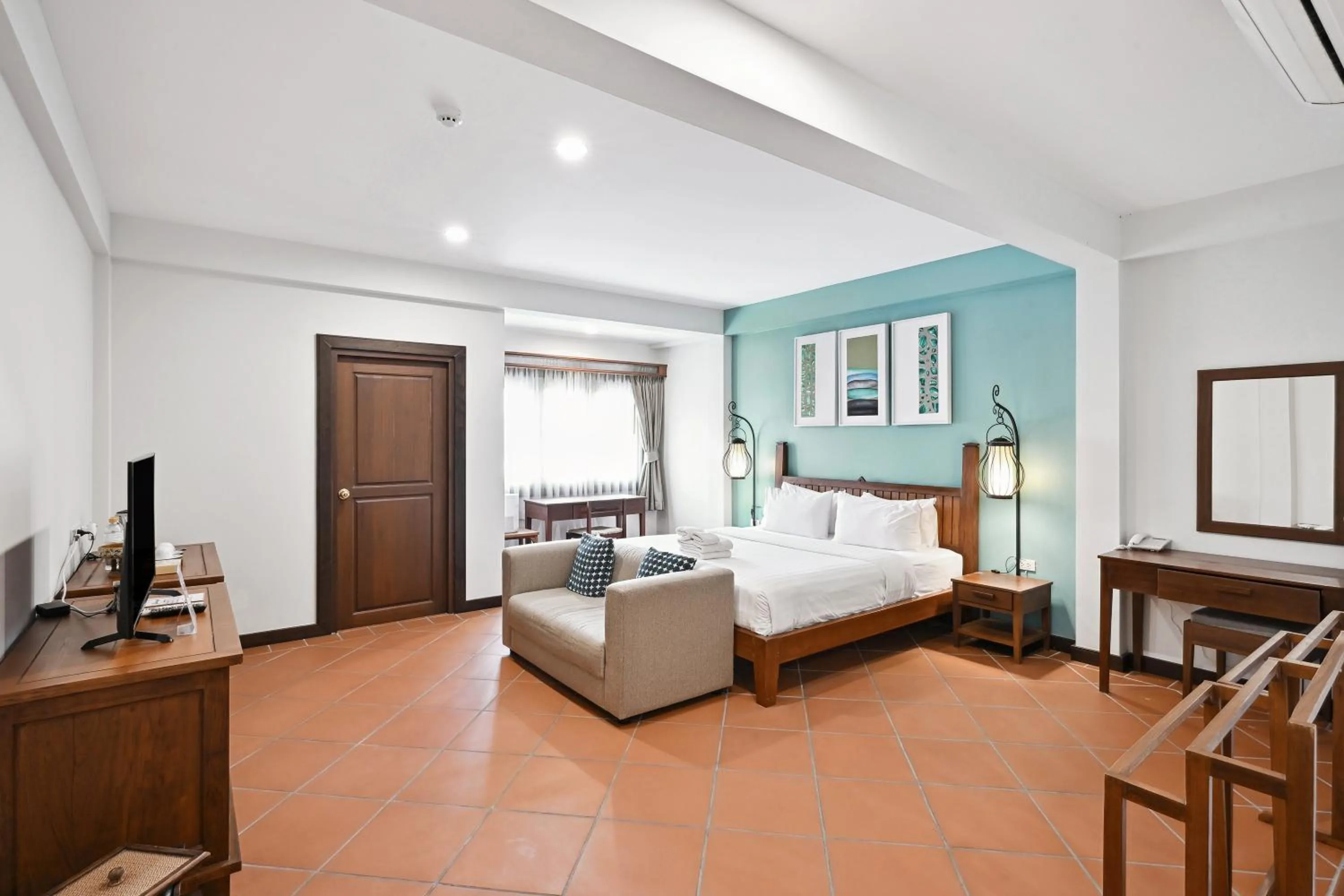 Bed in Villa Sanpakoi