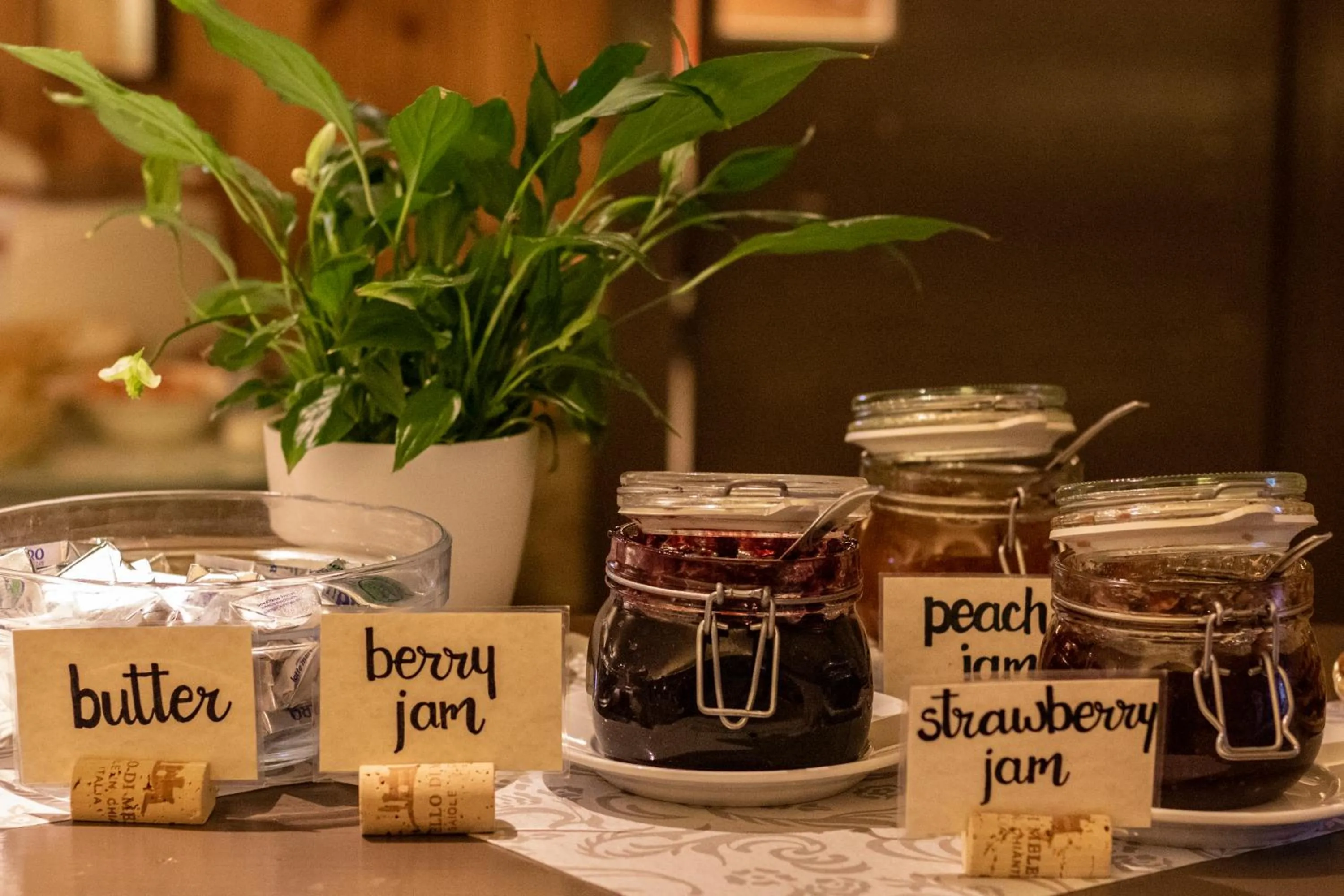 Continental breakfast in Castello Di Meleto