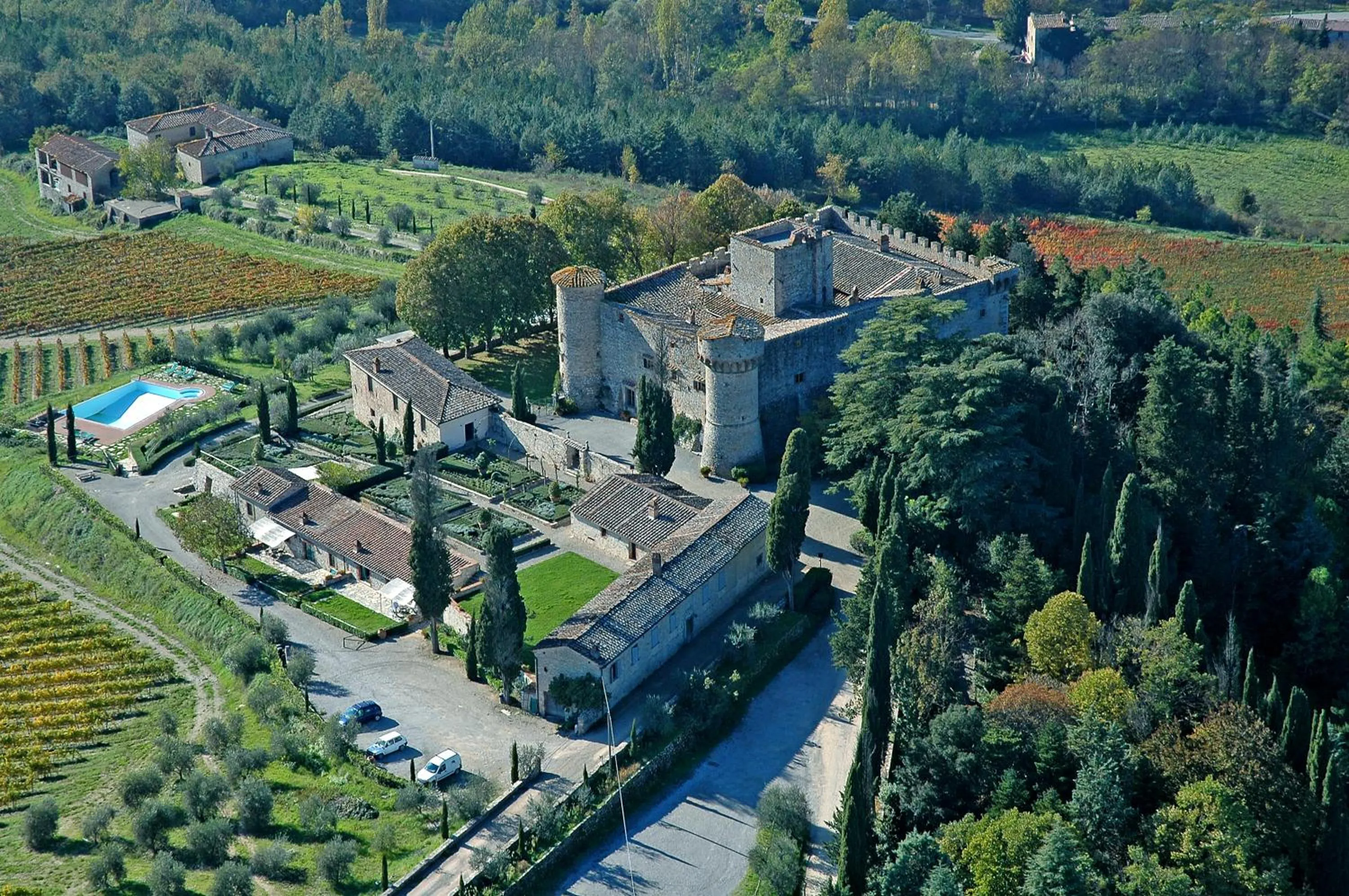 Bird's eye view in Castello Di Meleto