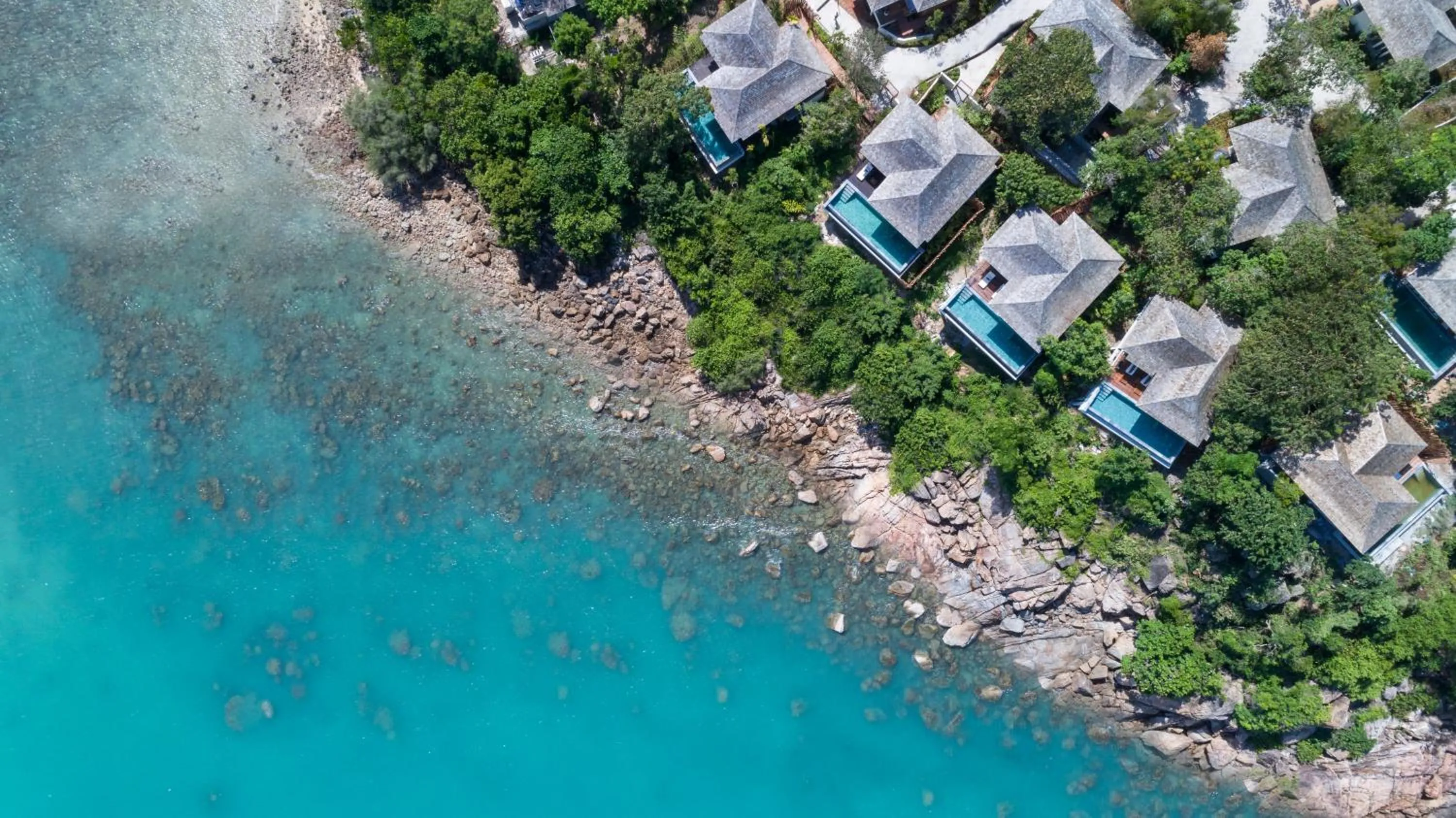 Bird's eye view in Cape Fahn Hotel - Private Islands Samui