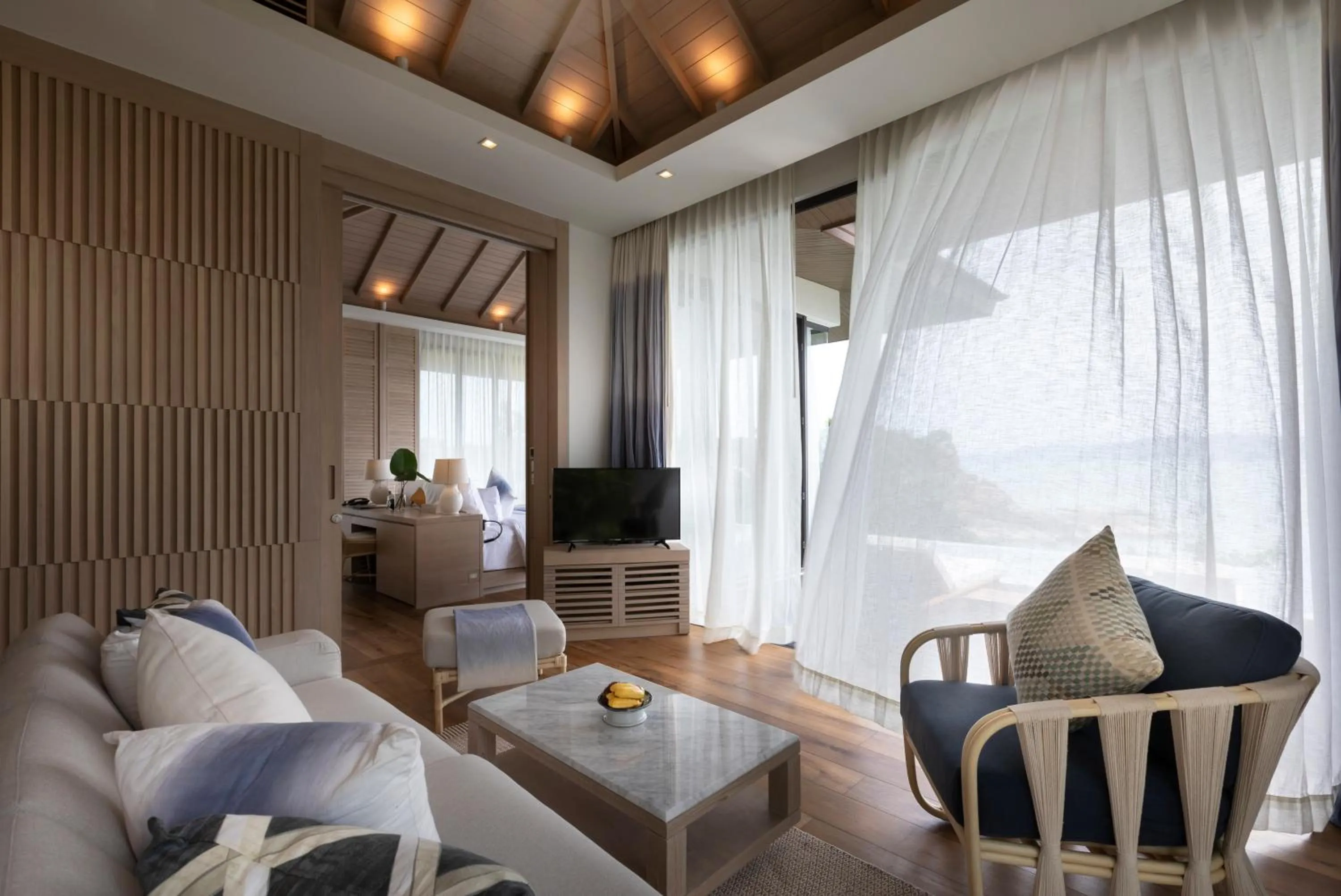 Living room in Cape Fahn Hotel - Private Islands Samui