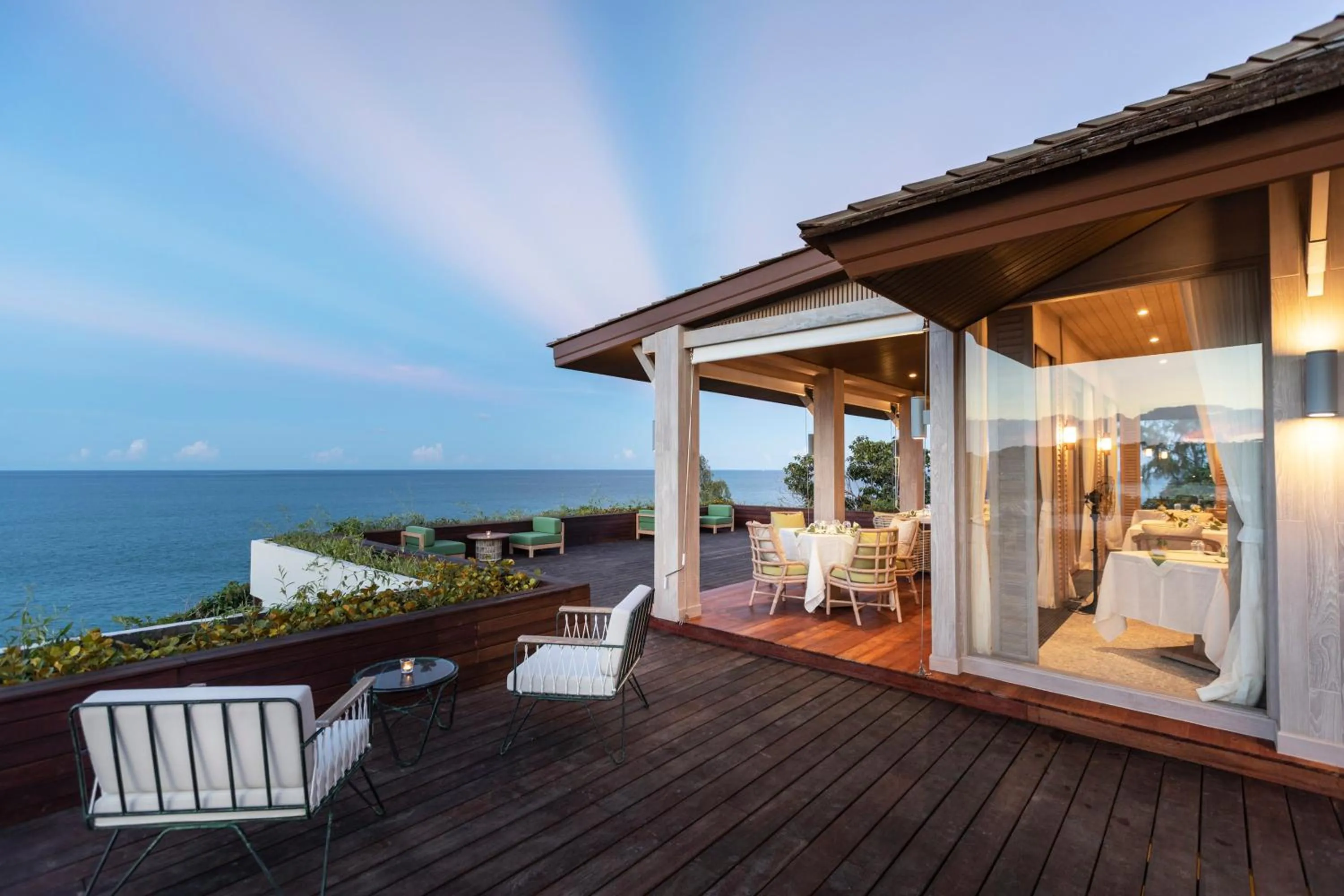 Patio in Cape Fahn Hotel - Private Islands Samui