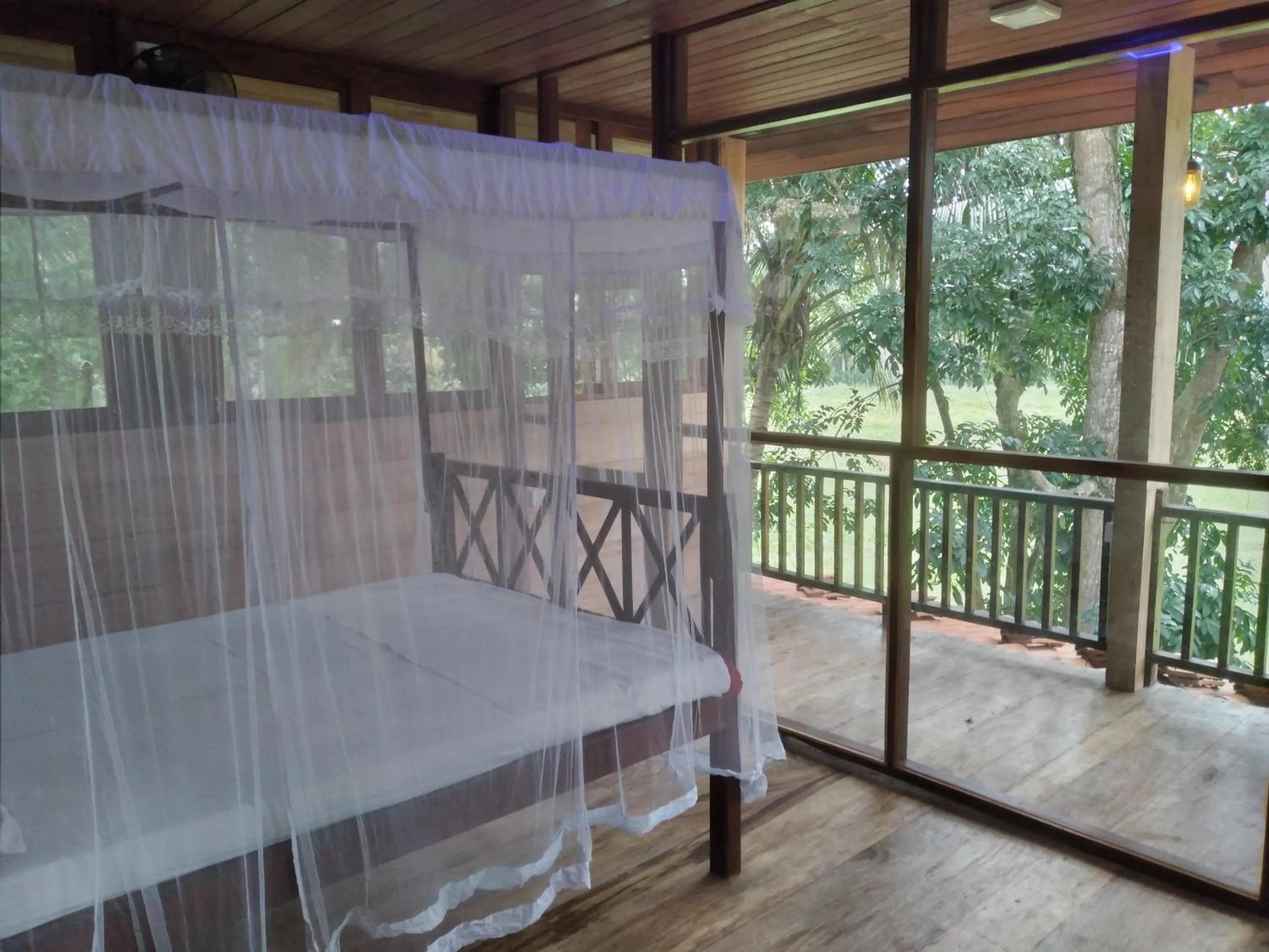 View (from property/room), Bed in Green Herbal Ayurvedic Eco-Lodge