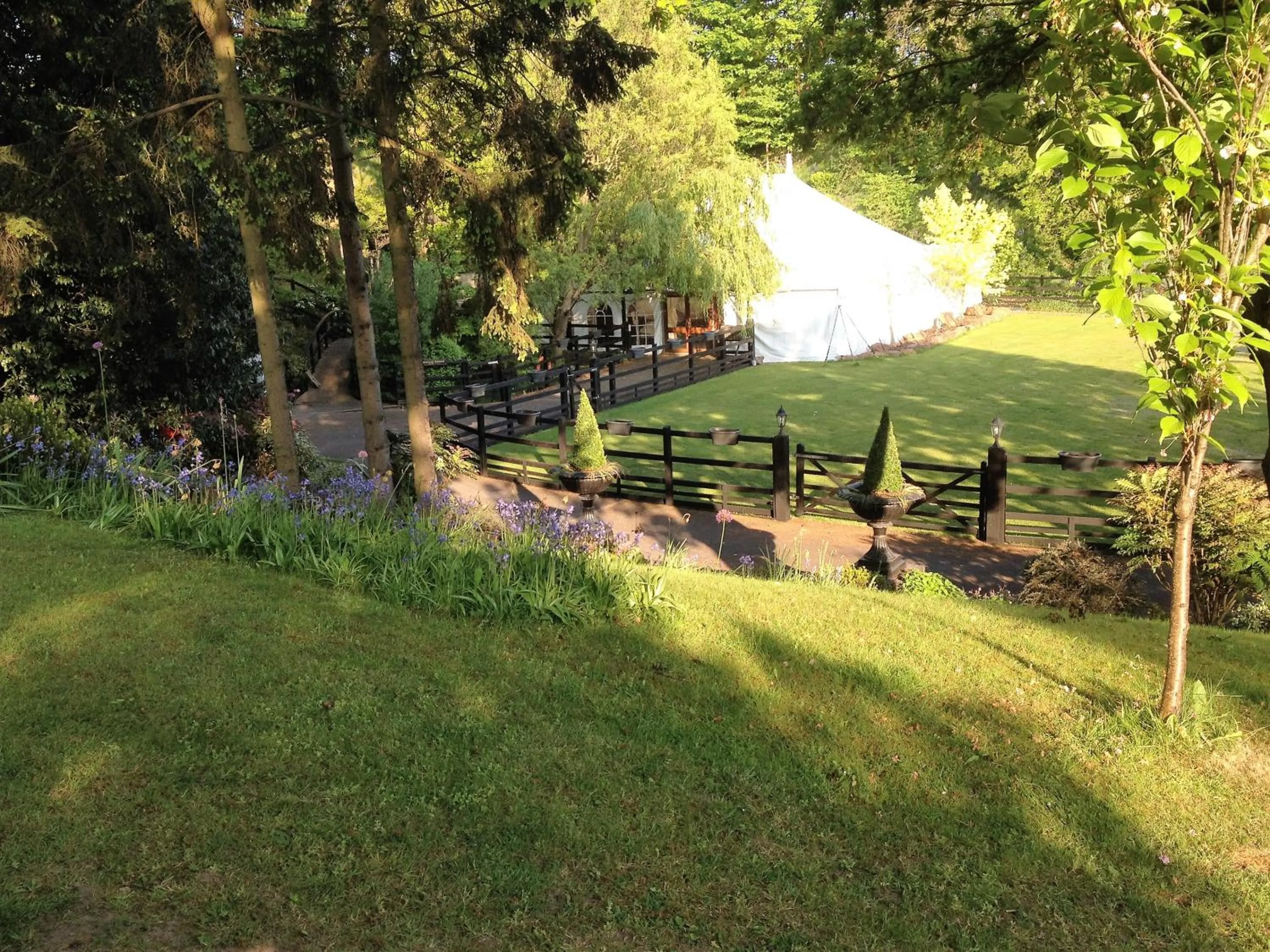 Garden view in Grimscote Manor Hotel