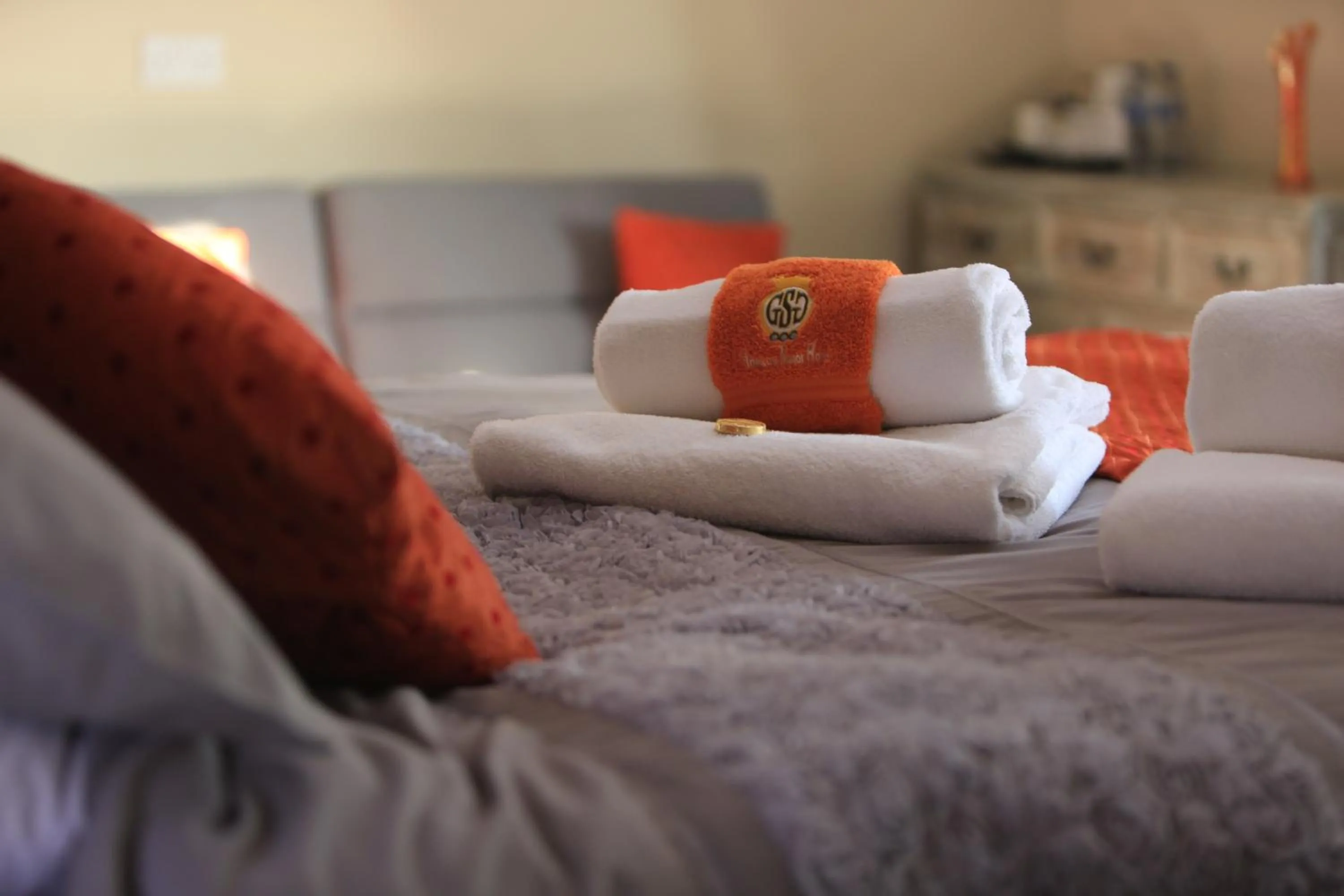 Bed in Grimscote Manor Hotel