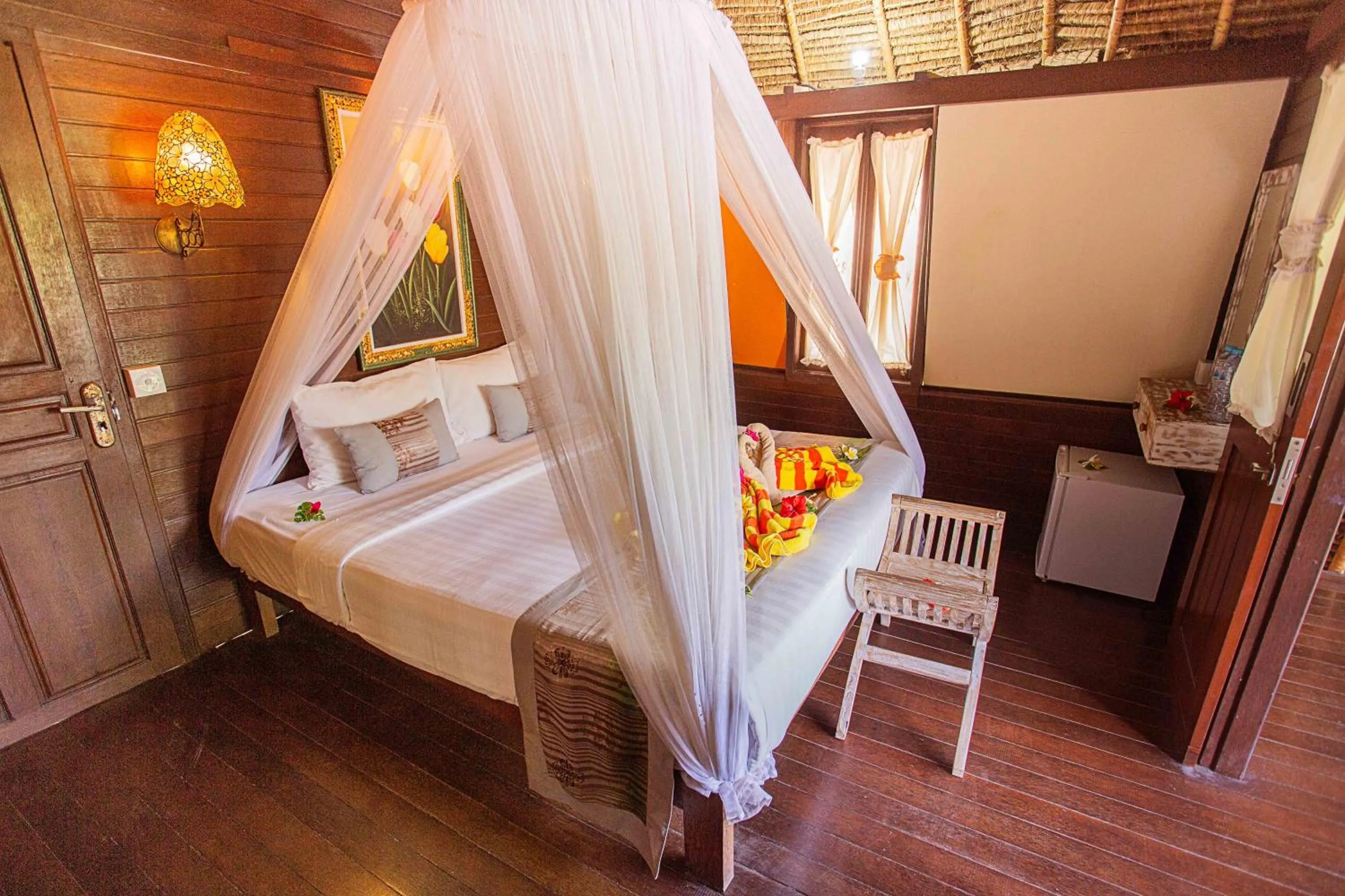 Bed in Nanuk's Bungalows