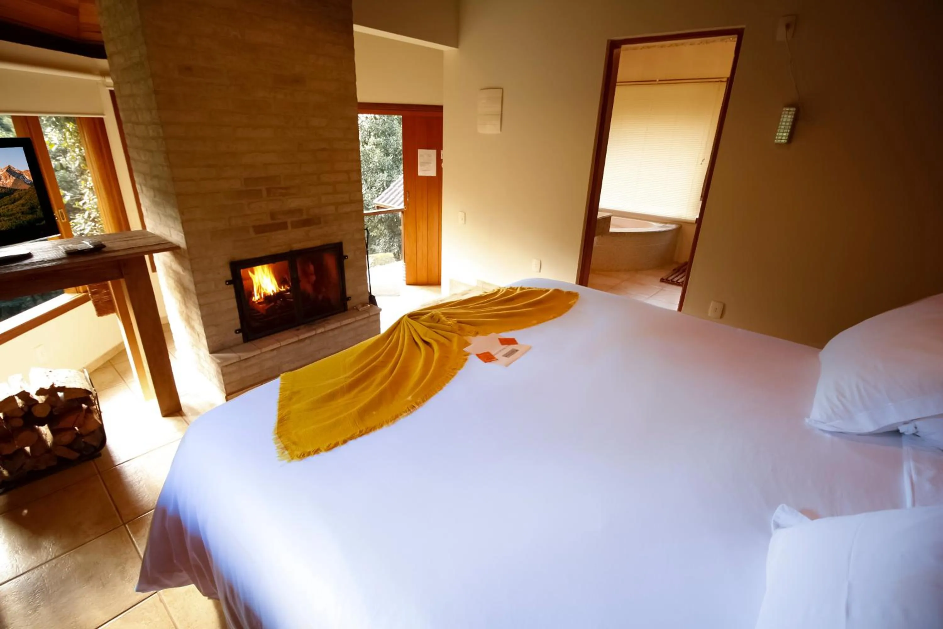 Bed in Pousada Ahavanoah