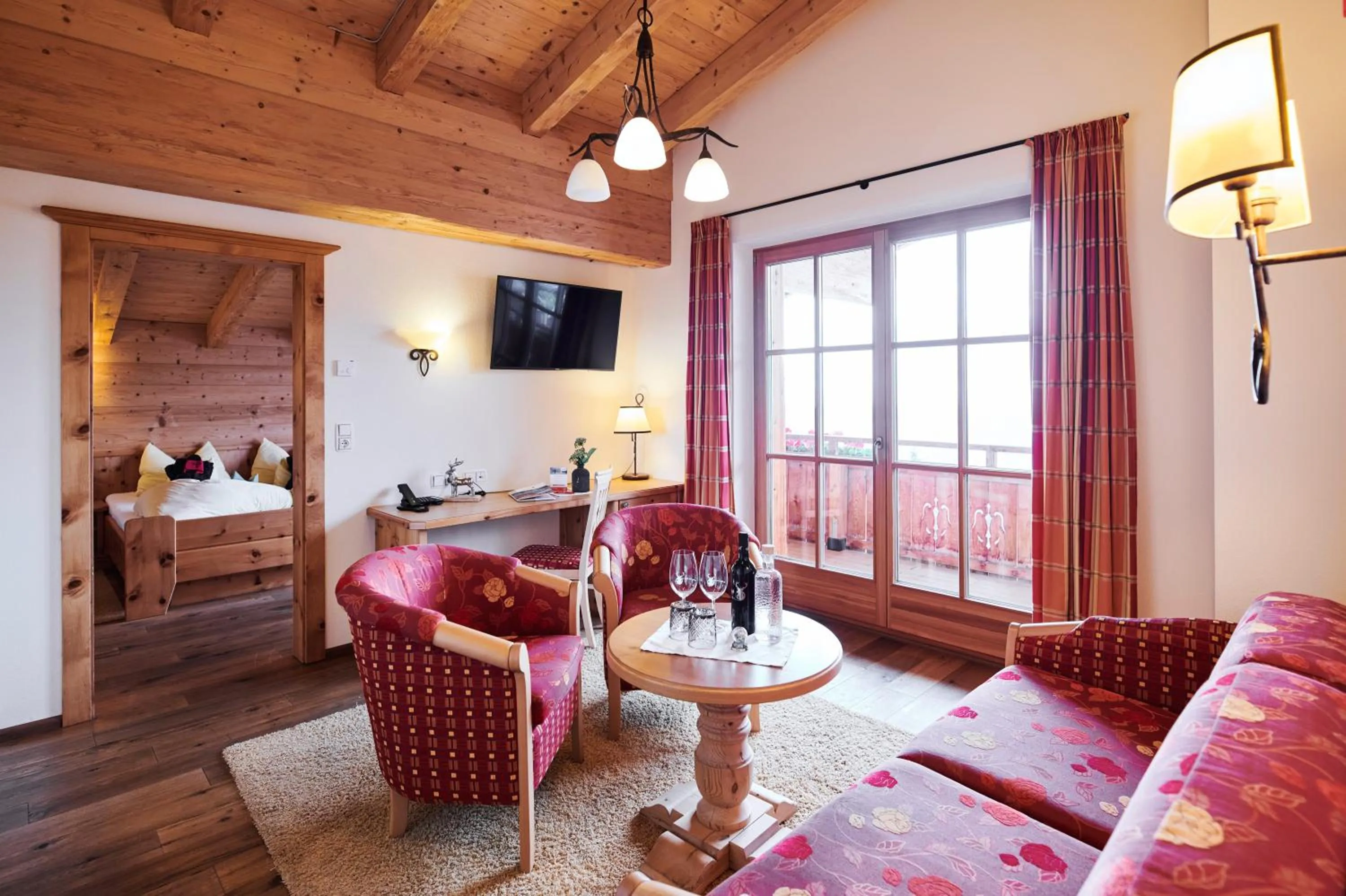 Bedroom, Bed in Berggasthof Platzlalm