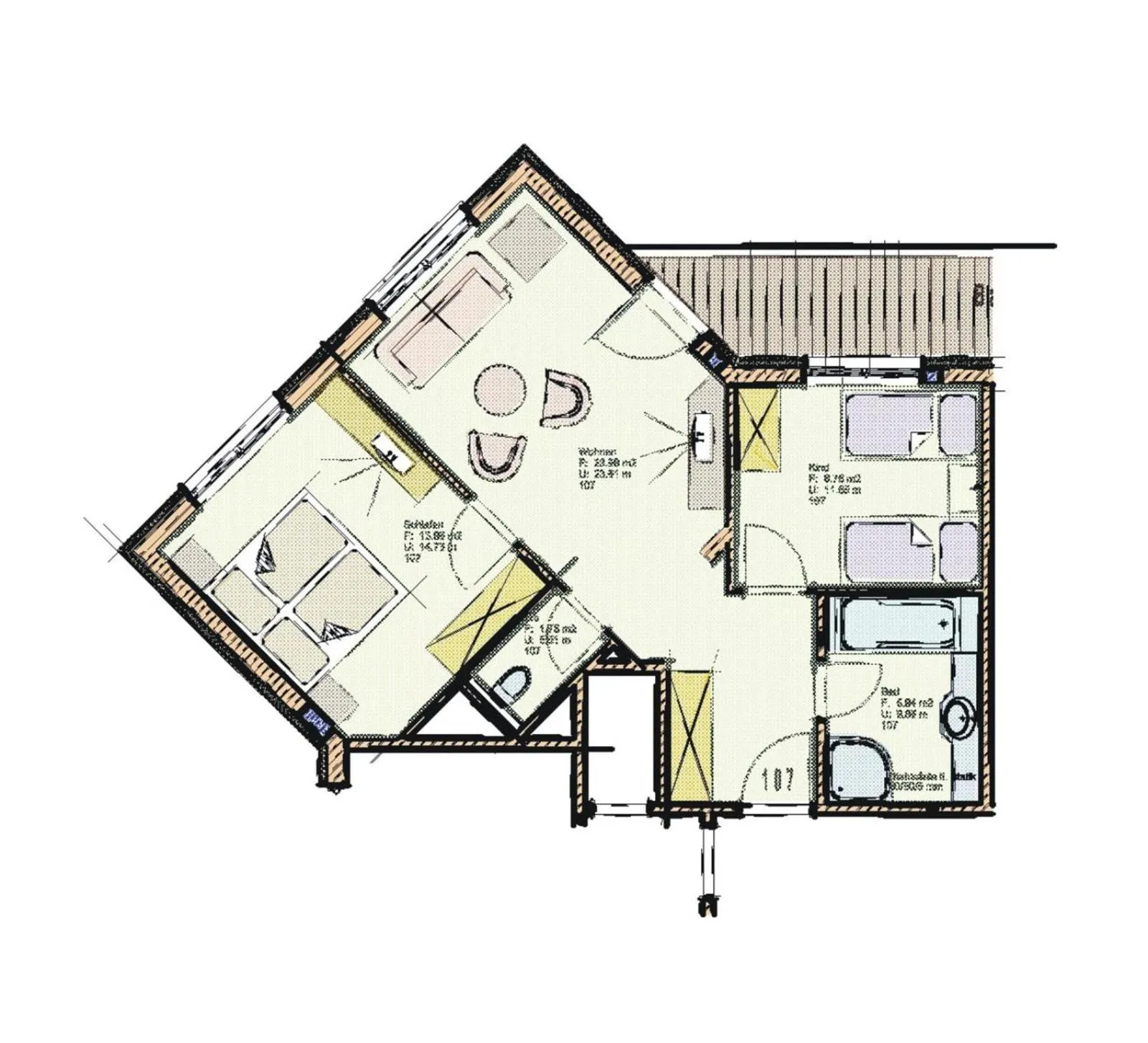 Floor plan in Berggasthof Platzlalm