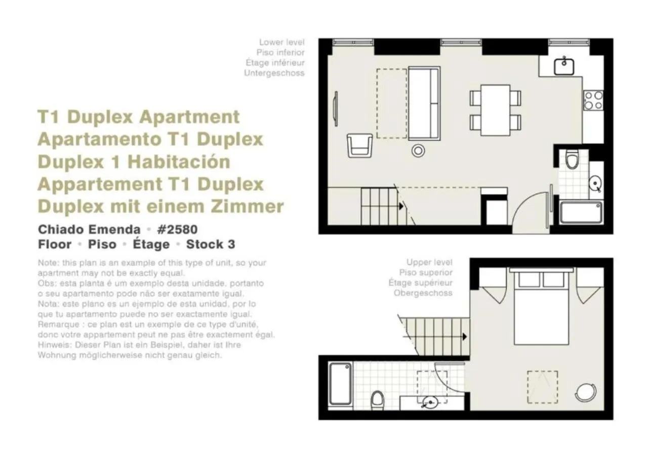 Floor plan in Lisbon Serviced Apartments - Chiado Emenda