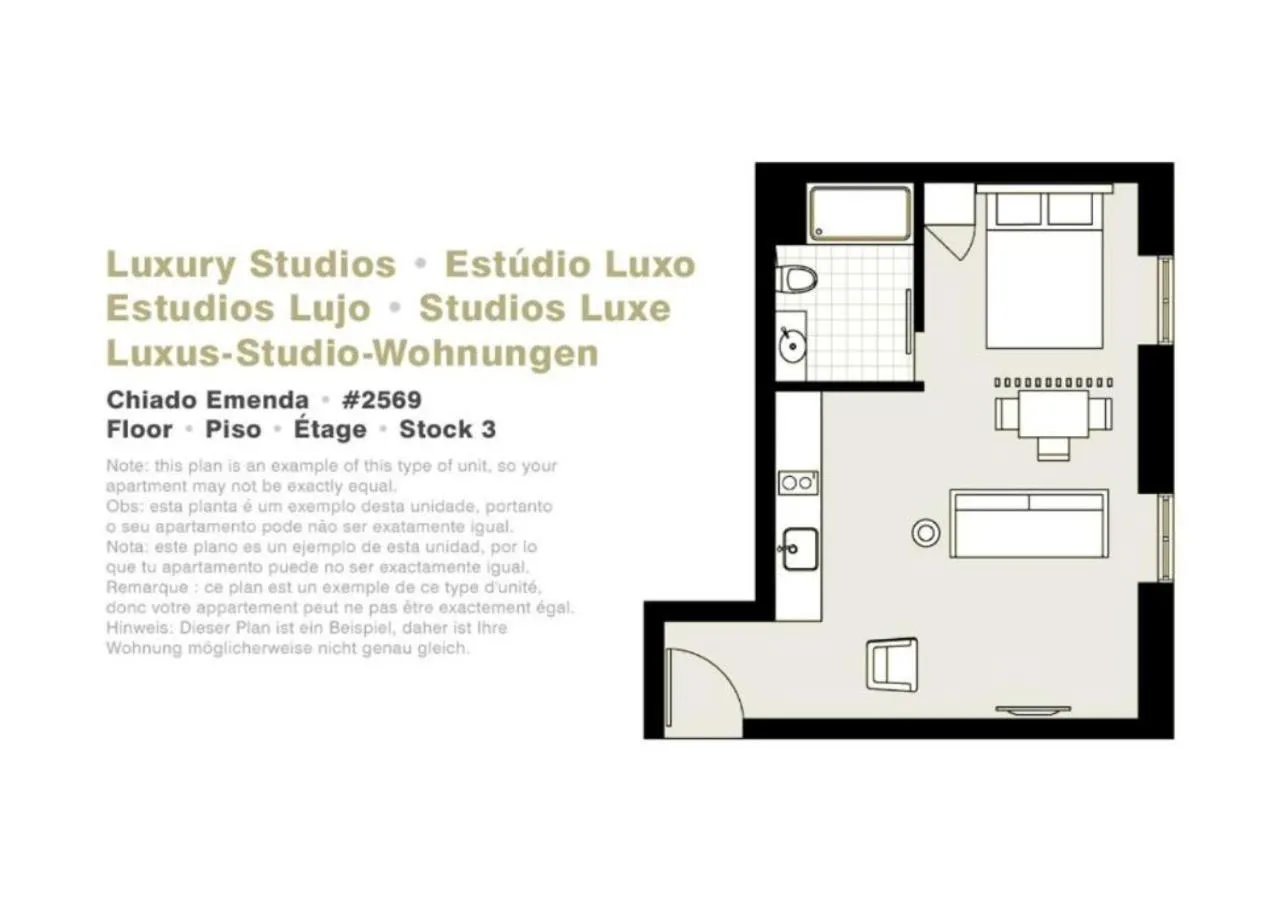 Floor plan in Lisbon Serviced Apartments - Chiado Emenda