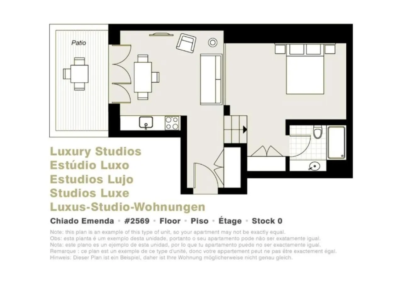 Floor plan in Lisbon Serviced Apartments - Chiado Emenda